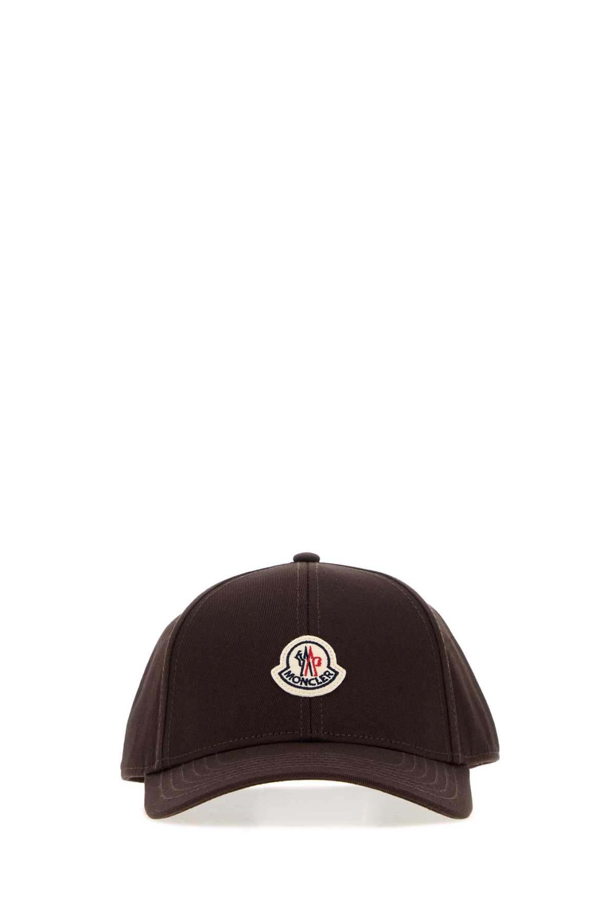 Moncler Men Chocolate Cotton Baseball Cap MONCLER