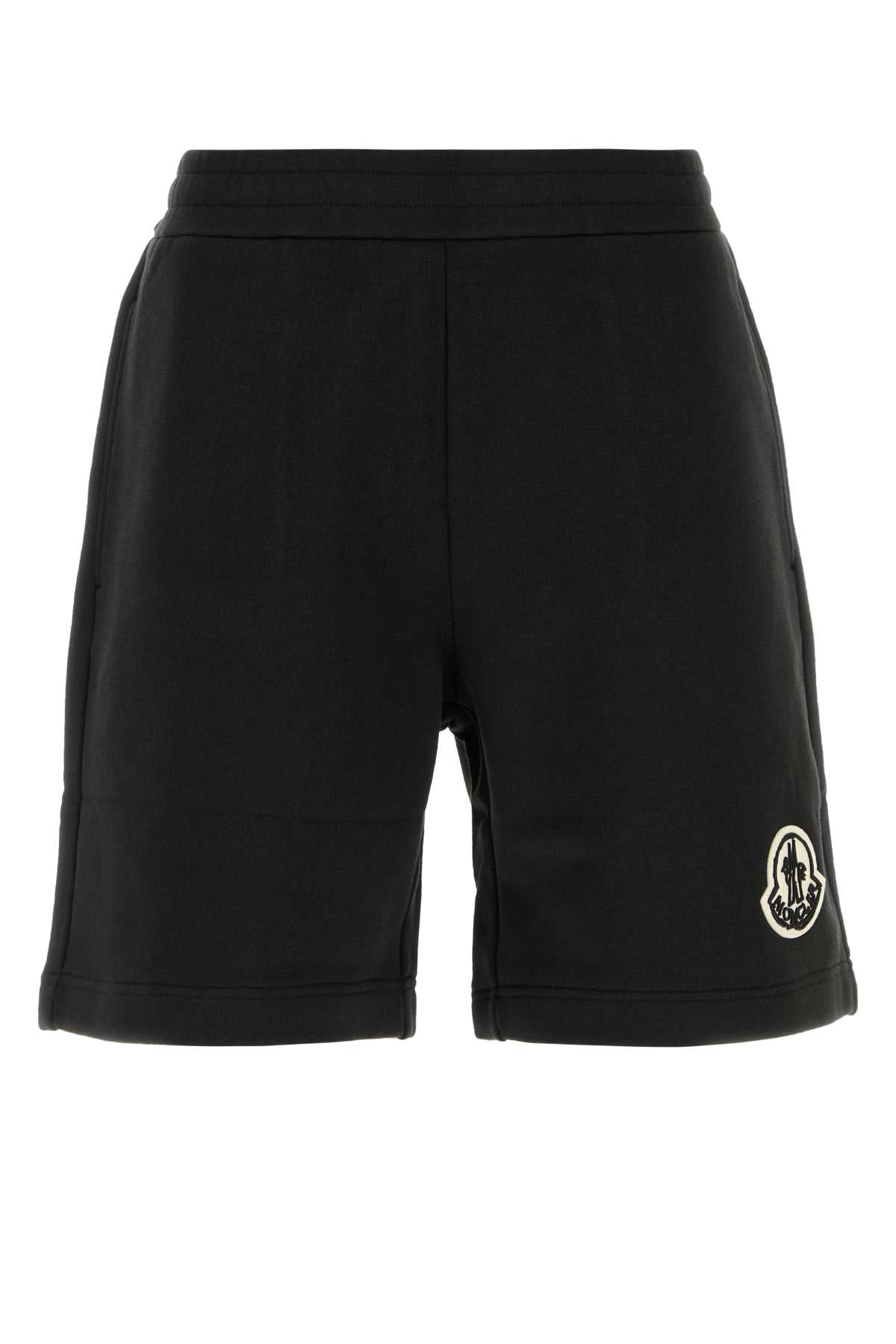 Moncler Men Black Cotton Bermuda Shorts MONCLER