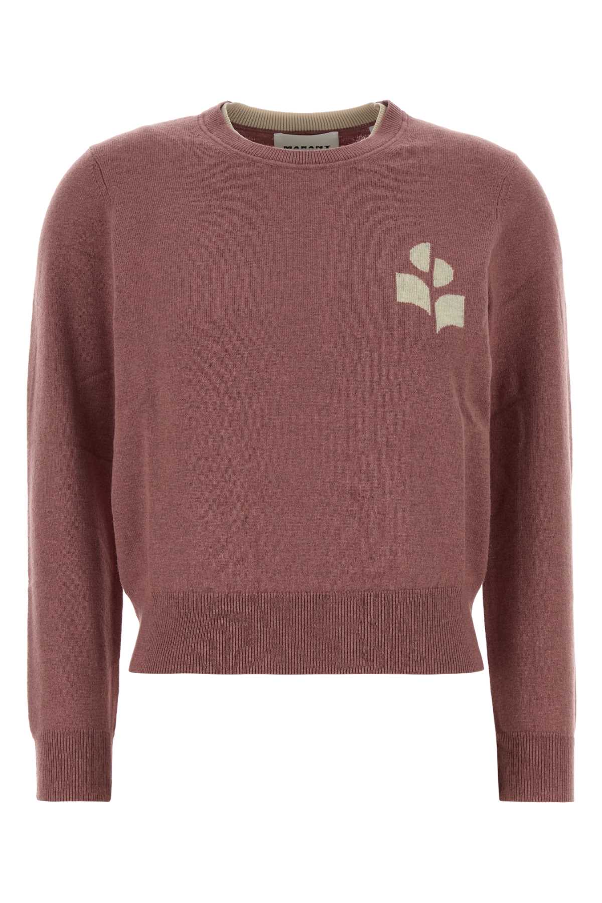 Isabel Marant Etoile Women Antiqued Pink Cotton Blend Lanta Sweater ISABEL MARANT ETOILE