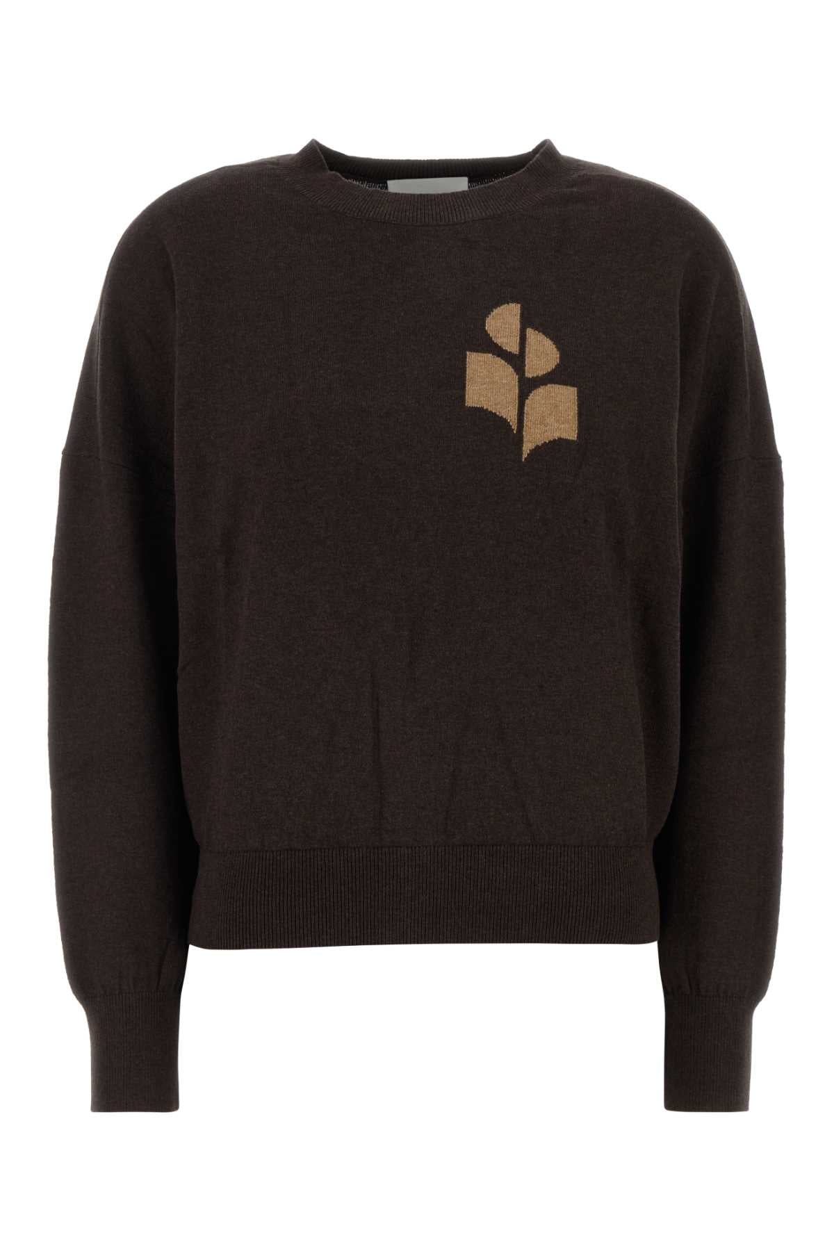 Isabel Marant Etoile Women Chocolate Cotton Blend Oversize Marisans Sweater ISABEL MARANT ETOILE