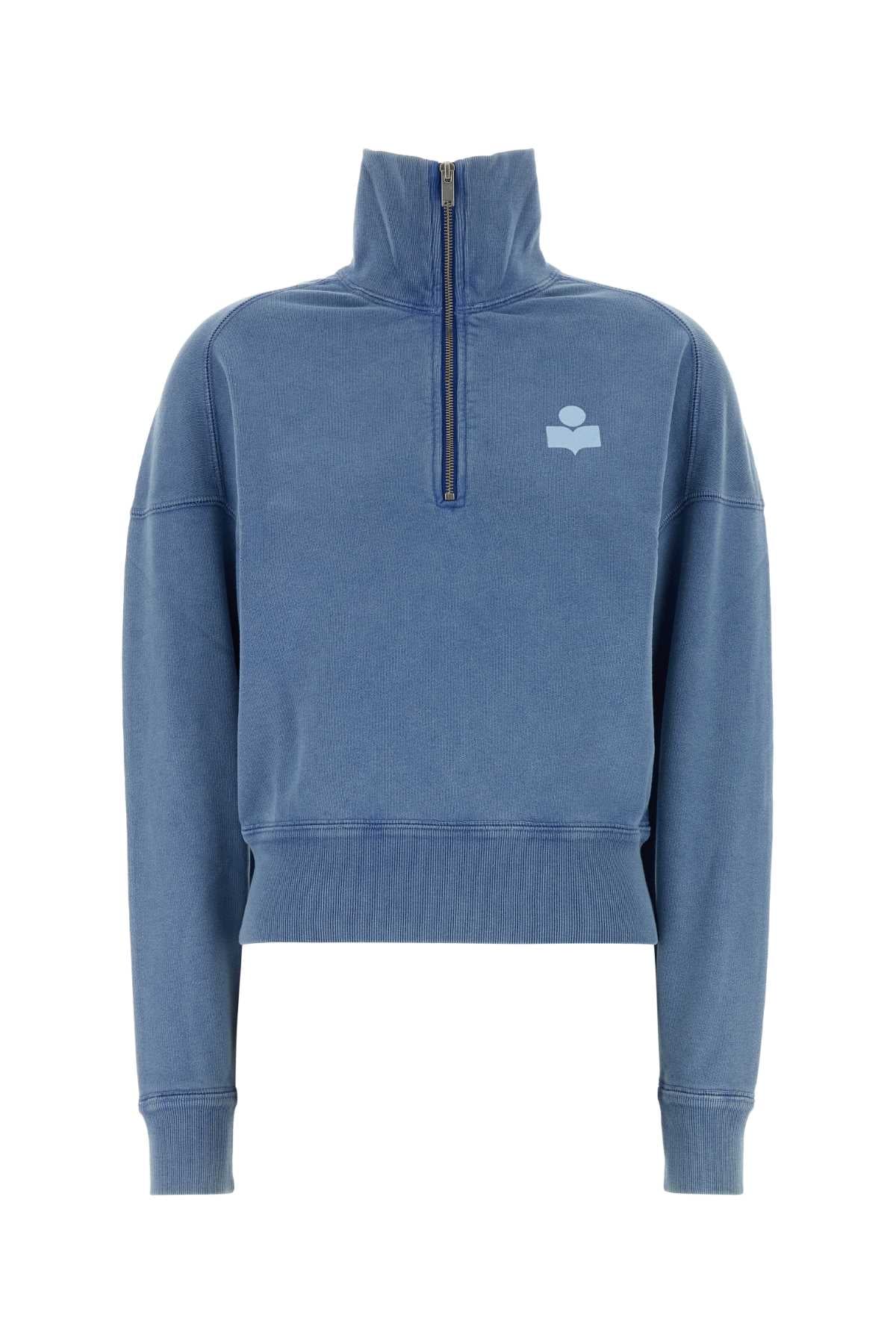Isabel Marant Etoile Women Air Force Blue Cotton Blend Ross Sweatshirt ISABEL MARANT ETOILE