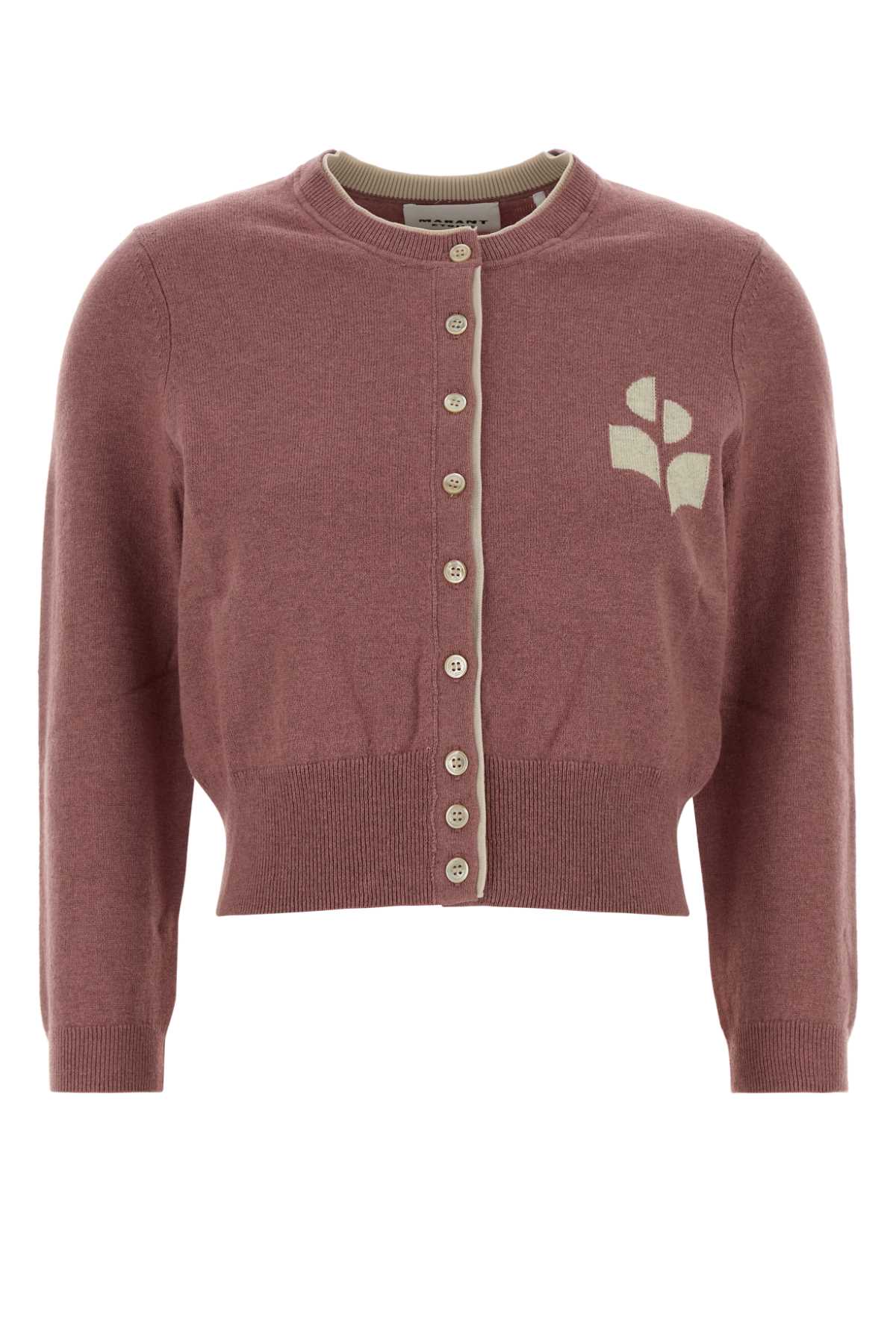Isabel Marant Etoile Women Antiqued Pink Cotton Blend Lona Cardigan ISABEL MARANT ETOILE