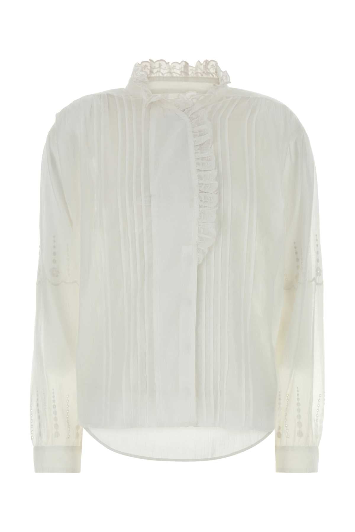 Isabel Marant Etoile Women White Cotton Leota Shirt ISABEL MARANT ETOILE