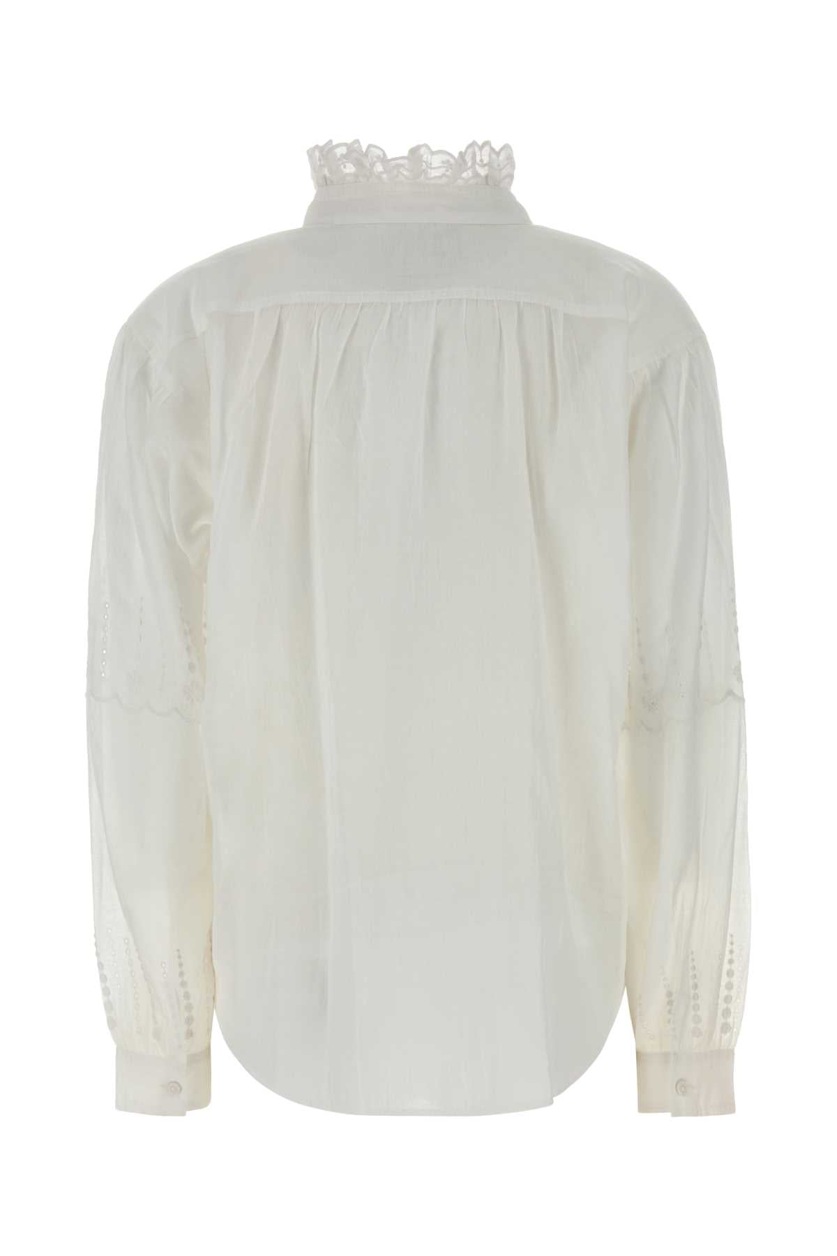 Isabel Marant Etoile Women White Cotton Leota Shirt ISABEL MARANT ETOILE