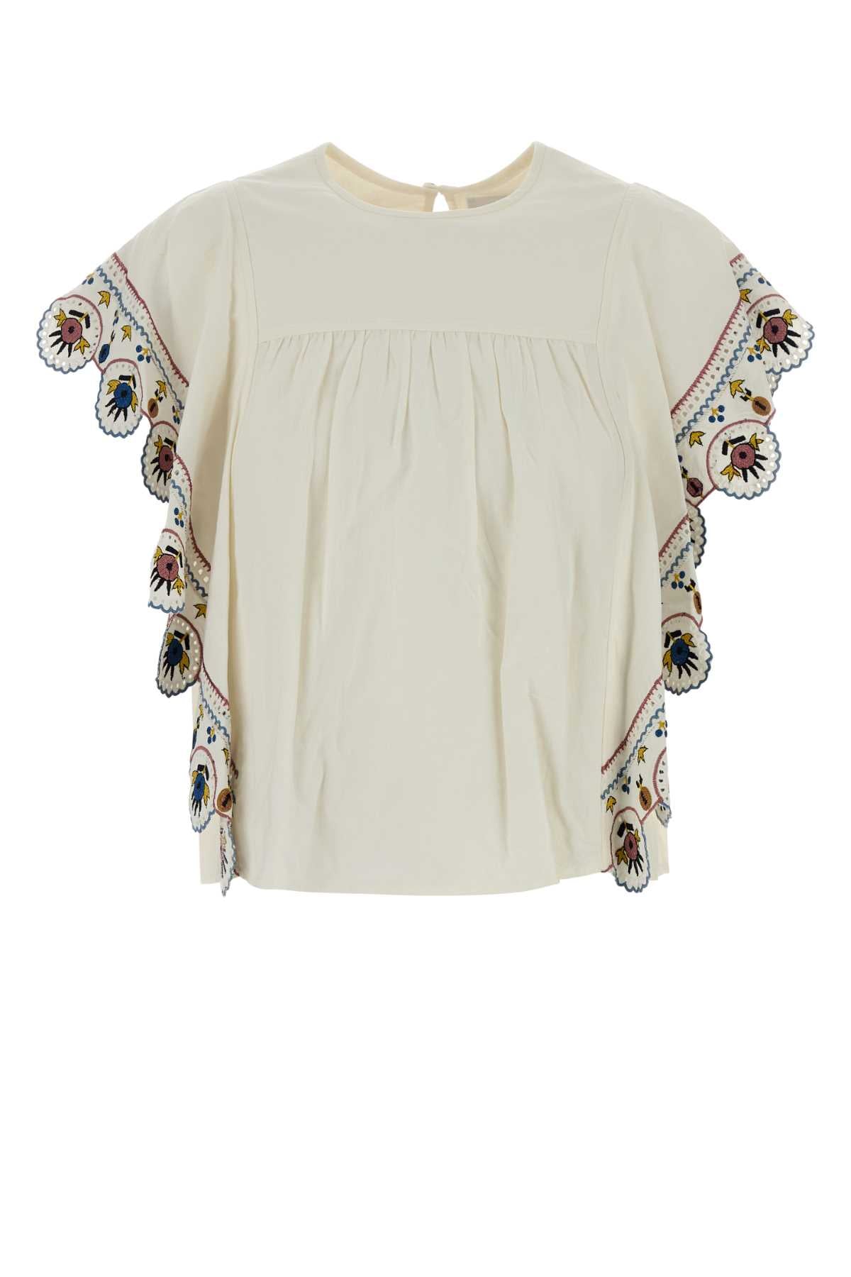 Isabel Marant Etoile Women White Viscose Blend Marlie Top ISABEL MARANT ETOILE