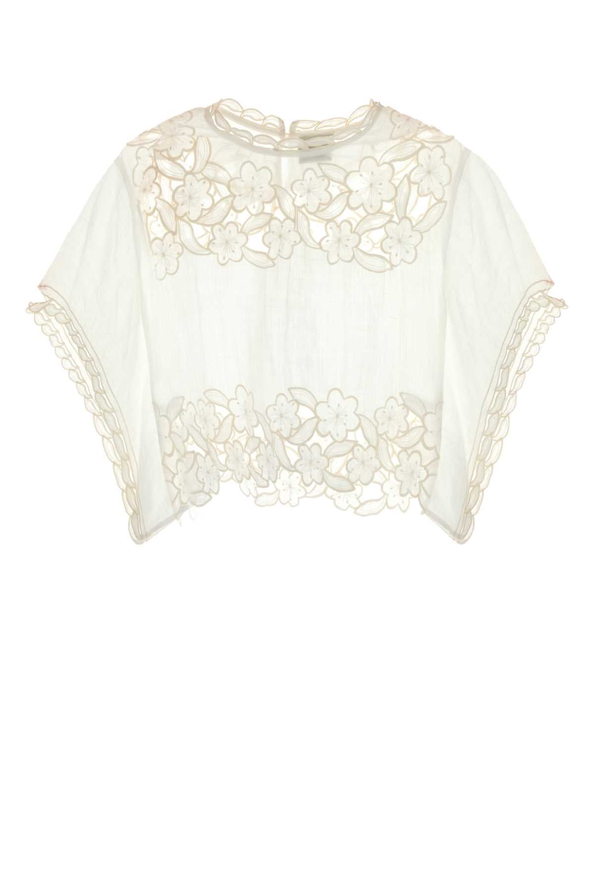 Isabel Marant Women White Ramie Relda Top ISABEL MARANT