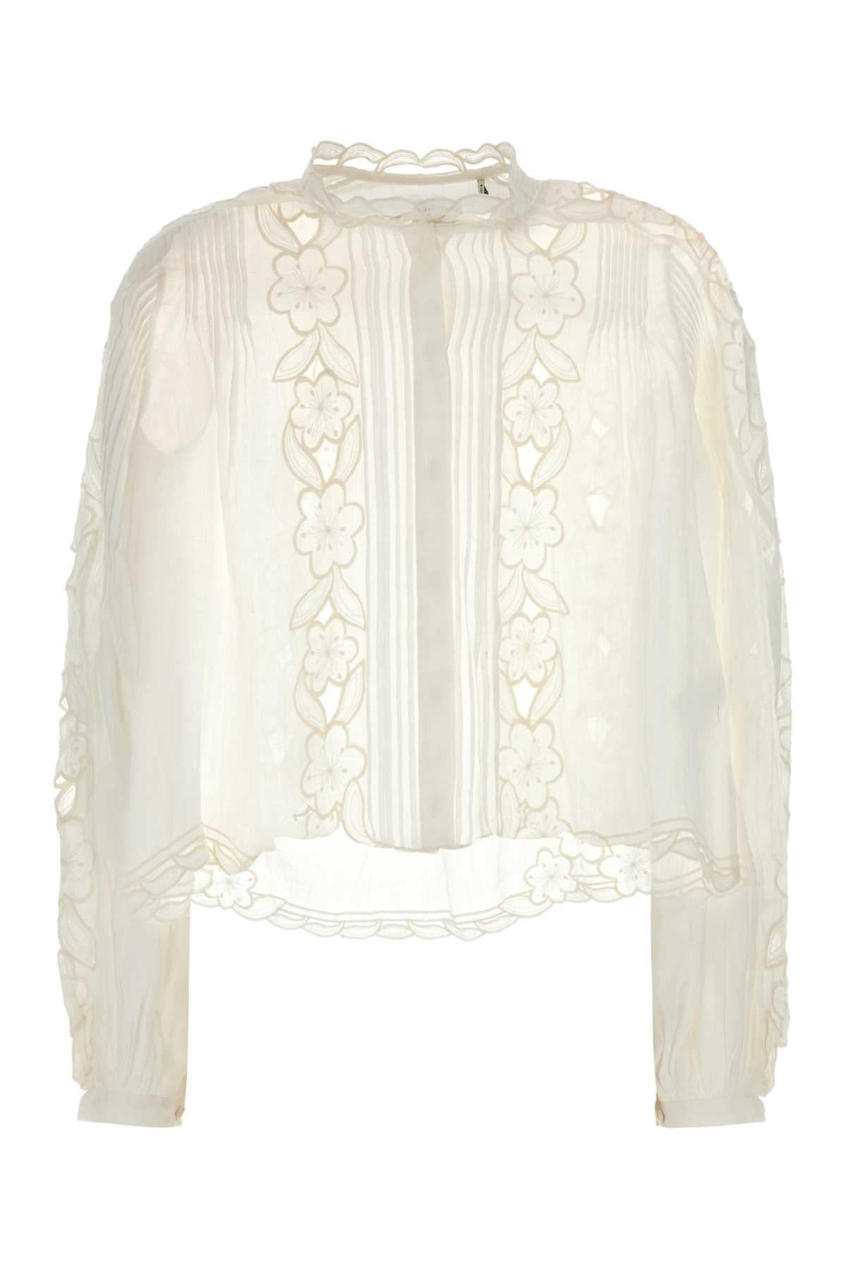Isabel Marant Women White Ramie Rubra Shirt ISABEL MARANT