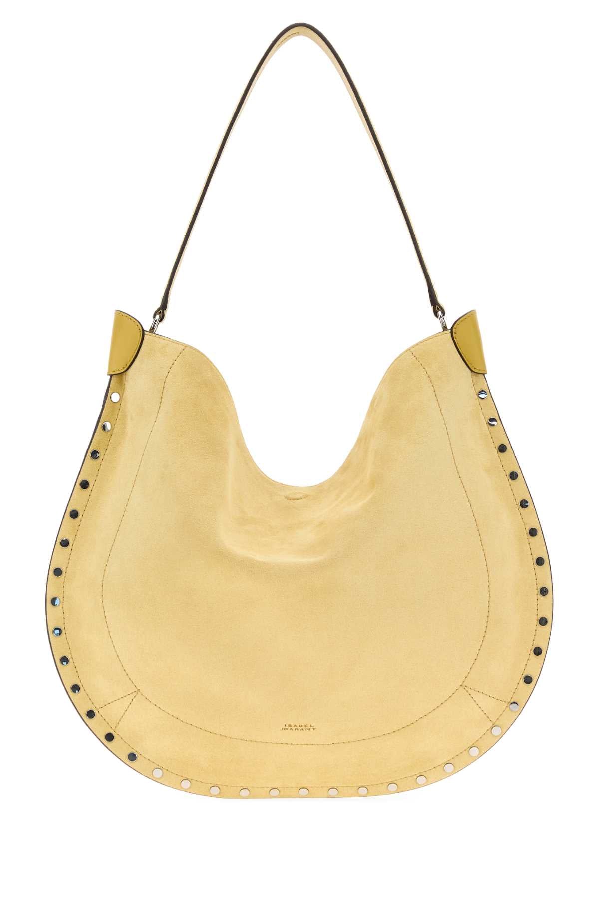 Isabel Marant Women Pastel Yellow Suede Oskan Shopping Bag ISABEL MARANT