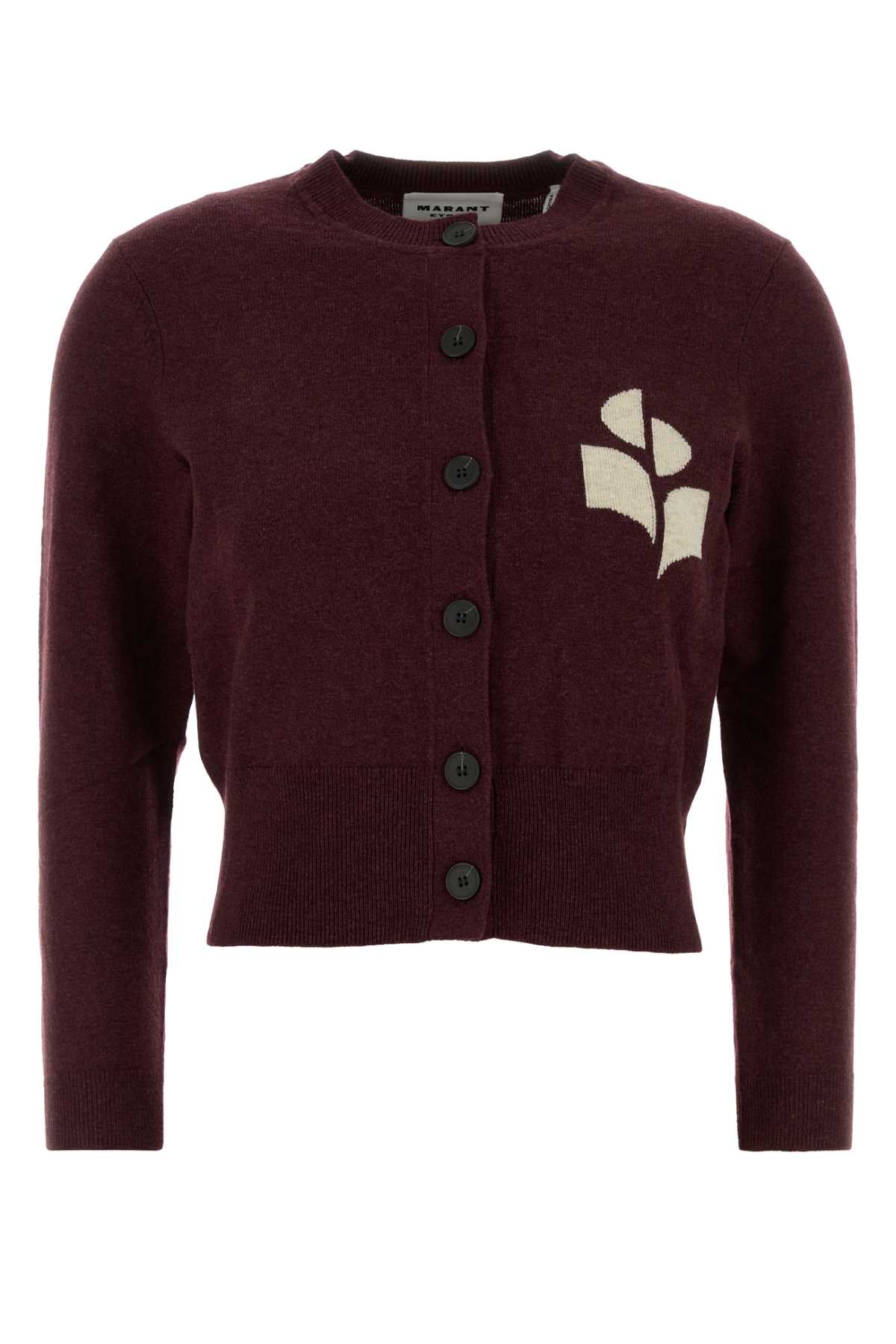 Isabel Marant Etoile Women Grape Cotton Blend Newton Cardigan ISABEL MARANT ETOILE
