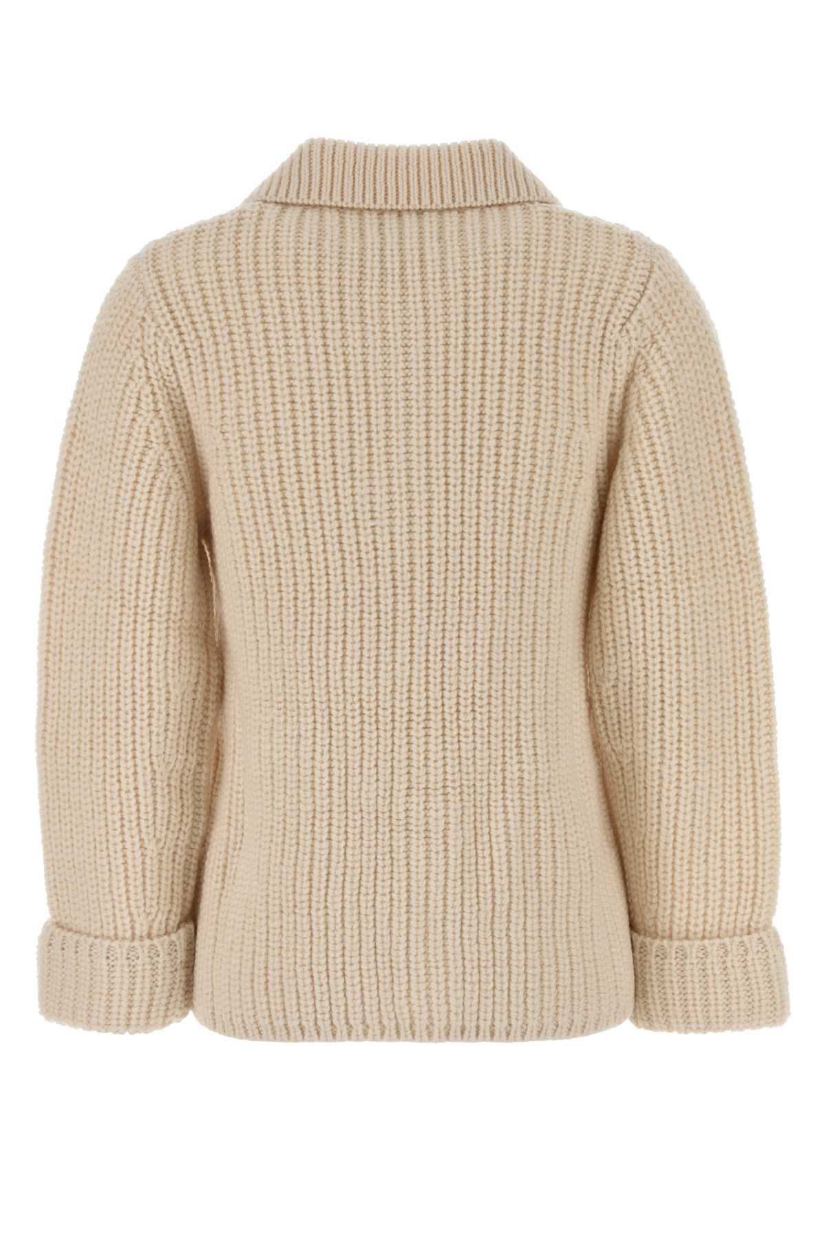 Isabel Marant Etoile Women Cream Wool Blend Delinda Cardigan ISABEL MARANT ETOILE