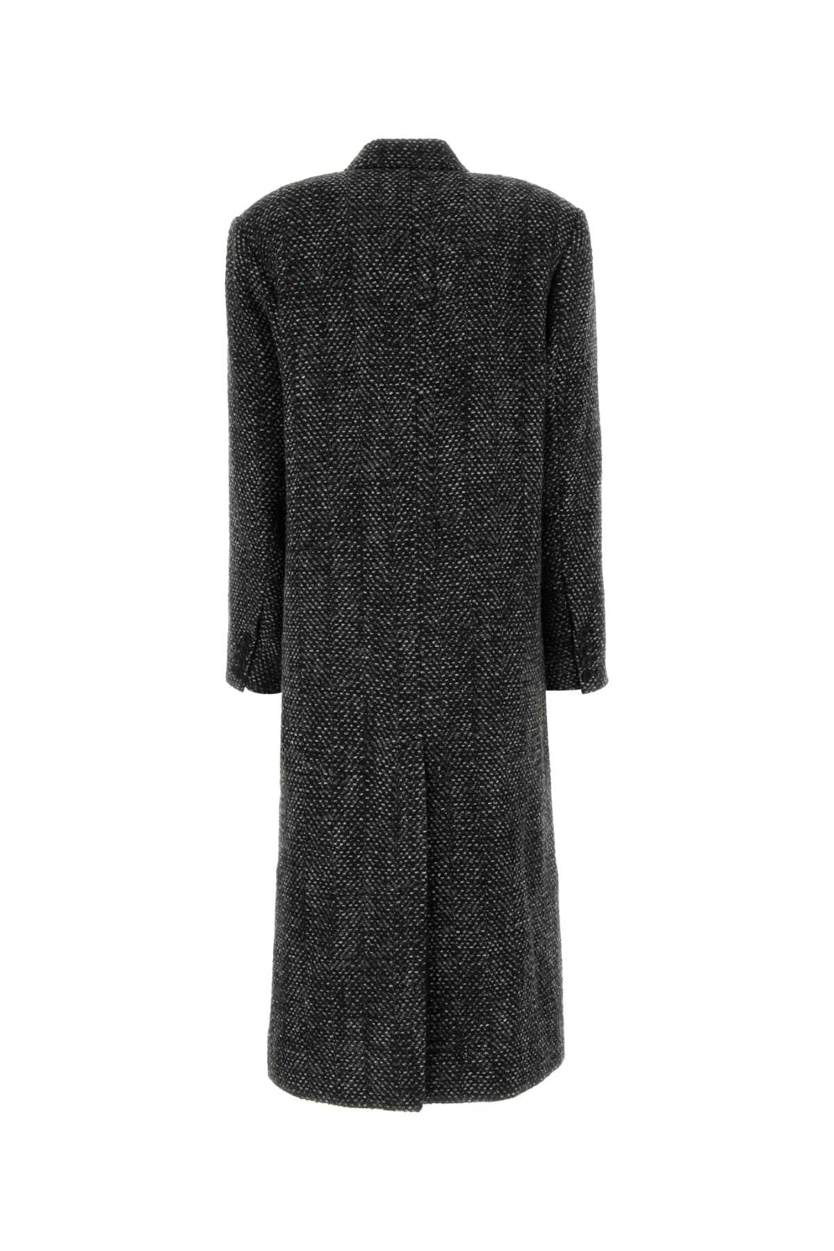Isabel Marant Etoile Women Melange Charcoal Knit Pilda Coat