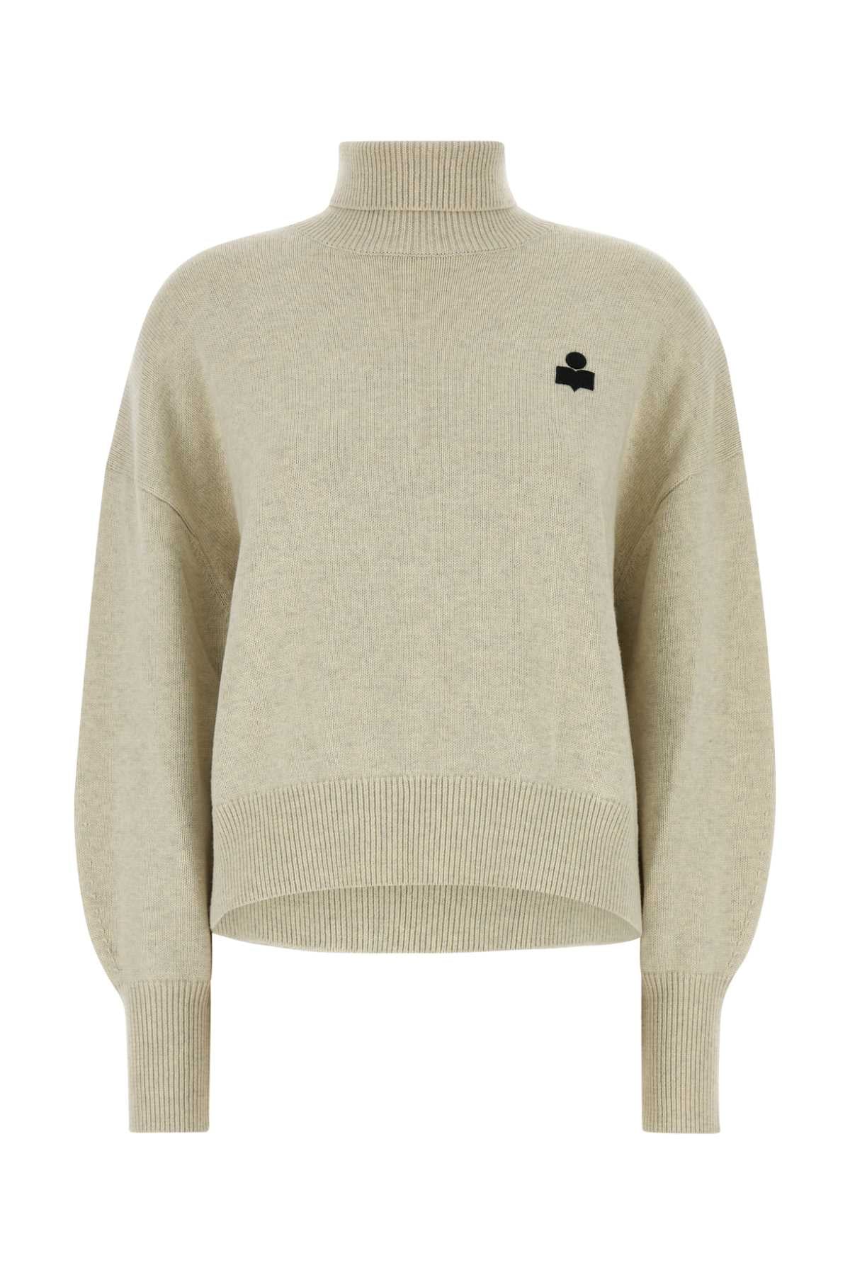 Isabel Marant Etoile Women Melange Sand Cotton Blend Oversize Nasha Sweater ISABEL MARANT ETOILE