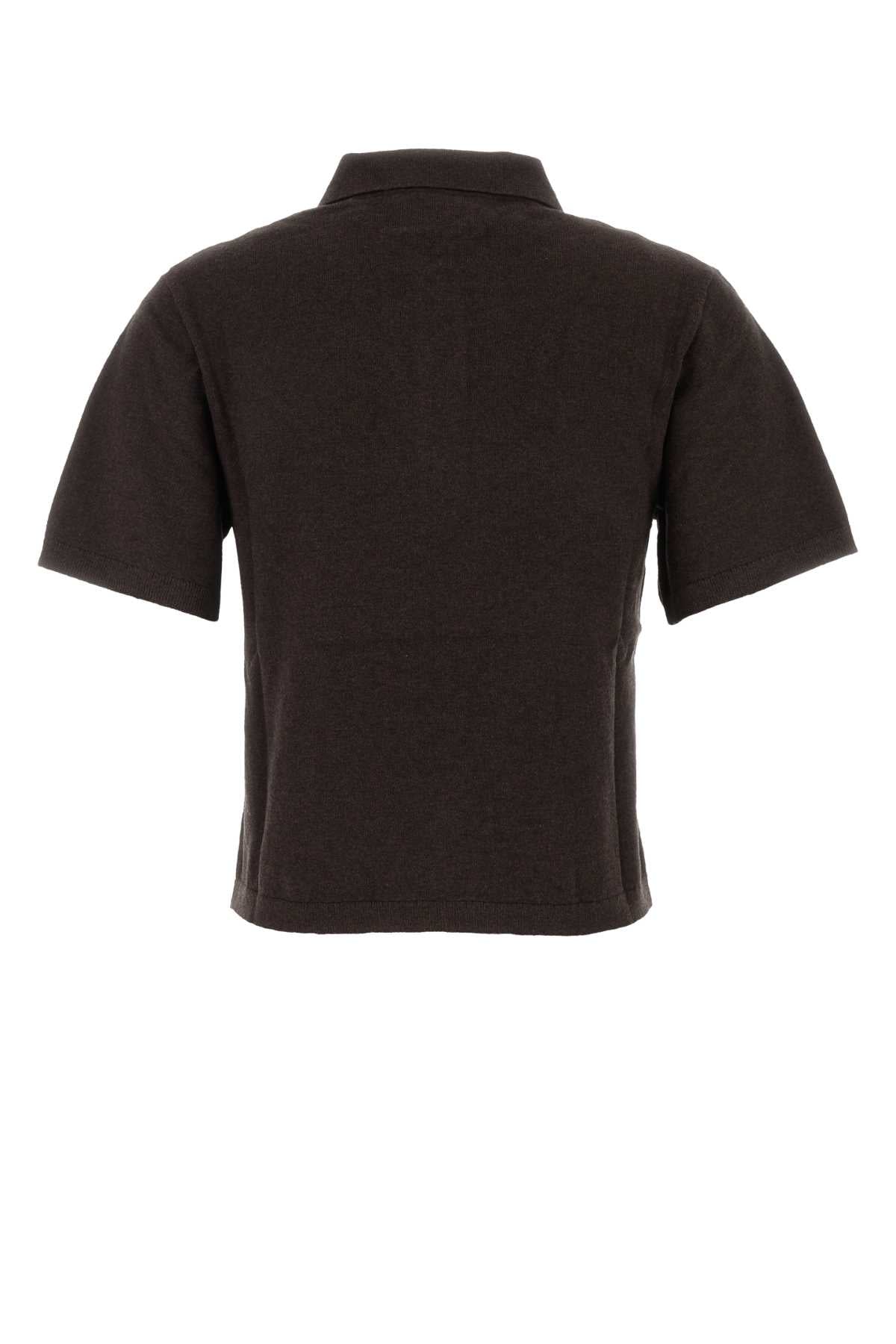 Isabel Marant Etoile Women Chocolate Cotton Blend Althea Polo Shirt ISABEL MARANT ETOILE
