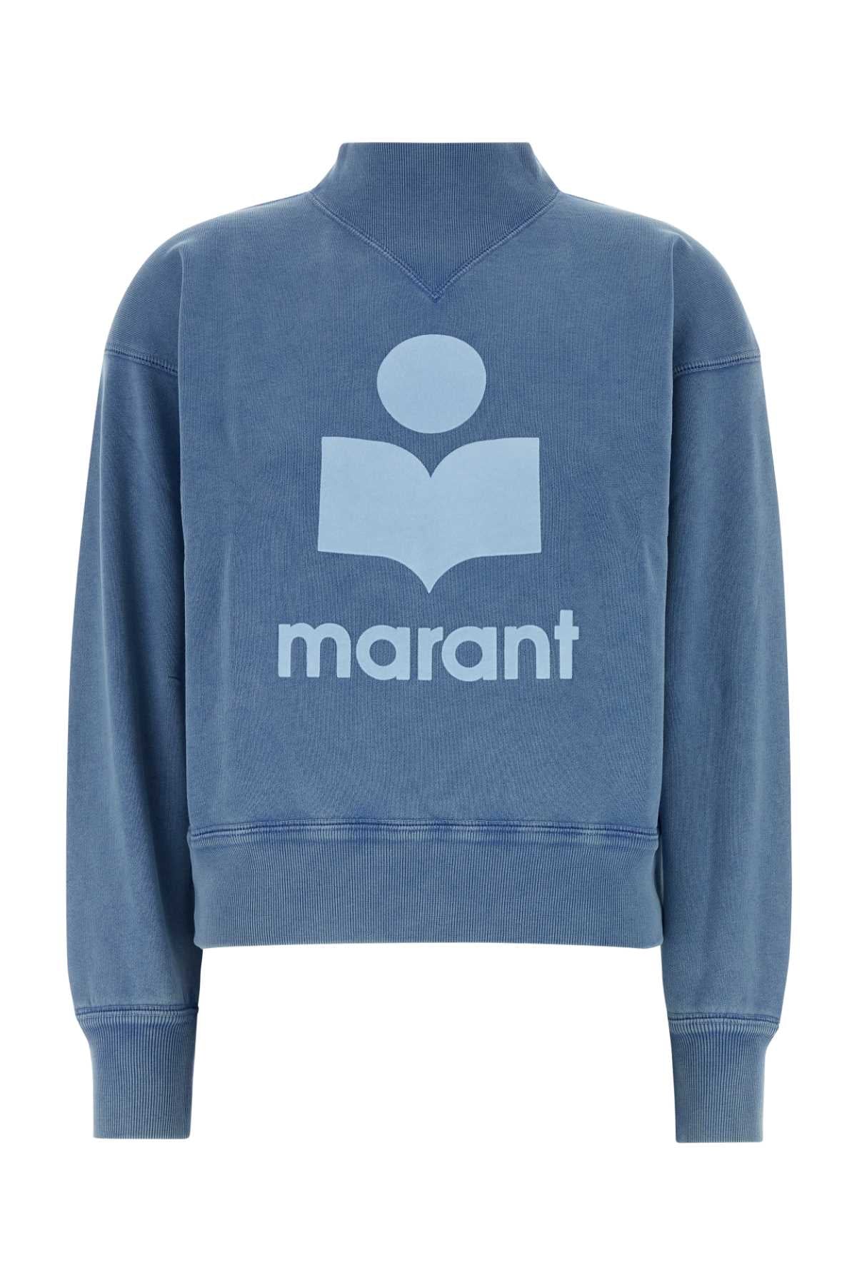 Isabel Marant Etoile Women Air Force Blue Cotton Blend Moby Sweatshirt ISABEL MARANT ETOILE