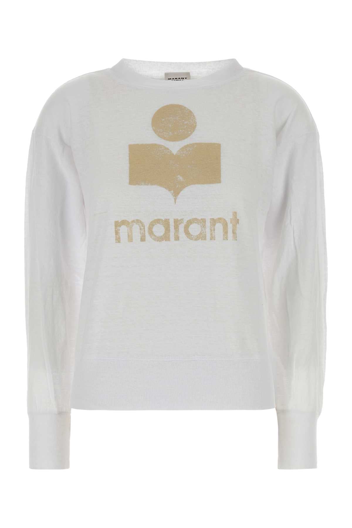 Isabel Marant Etoile Women White Linen Klowia T-Shirt ISABEL MARANT ETOILE
