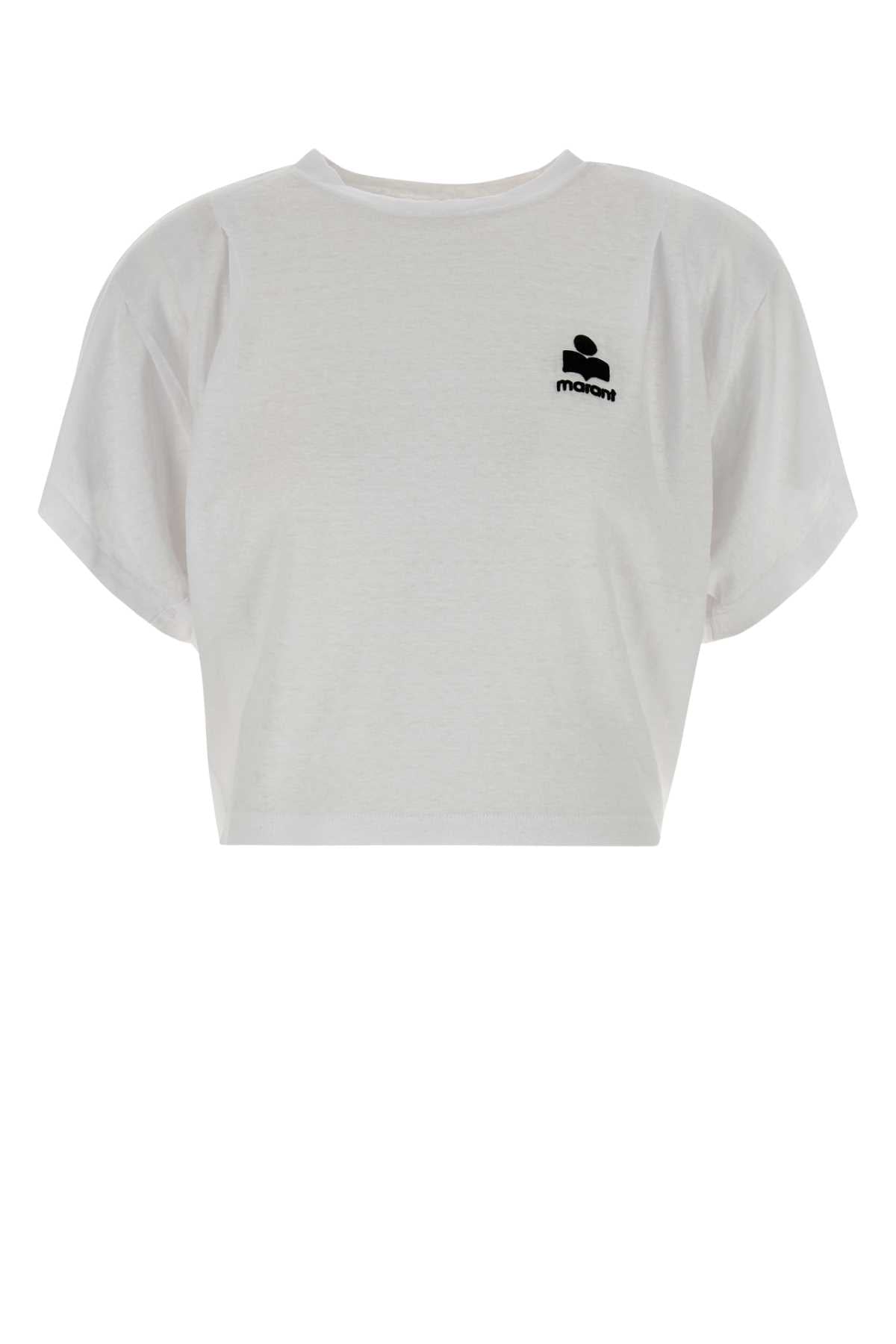 Isabel Marant Etoile Women White Linen Kayanzae T-Shirt ISABEL MARANT ETOILE