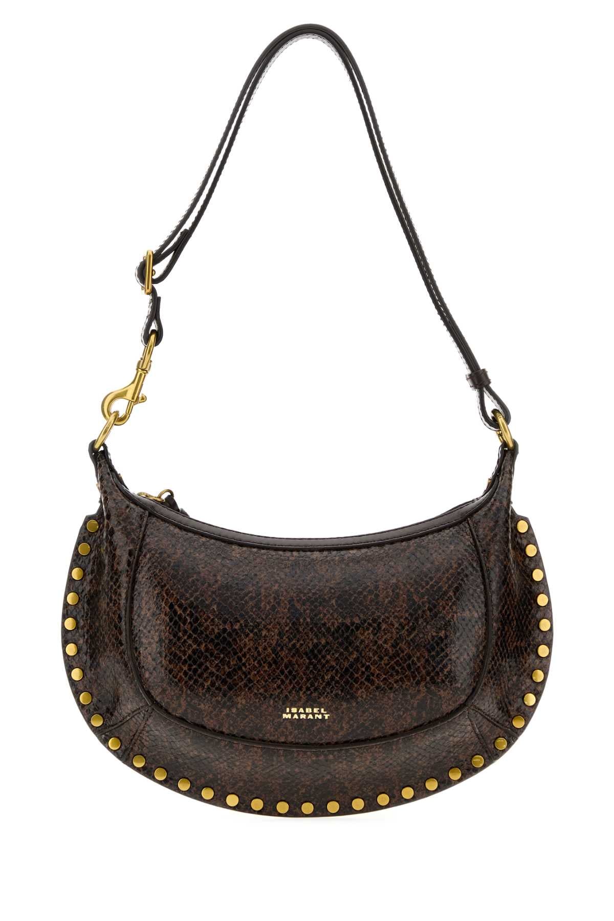 Isabel Marant Women Printed Leather Oskan Moon Shoulder Bag ISABEL MARANT