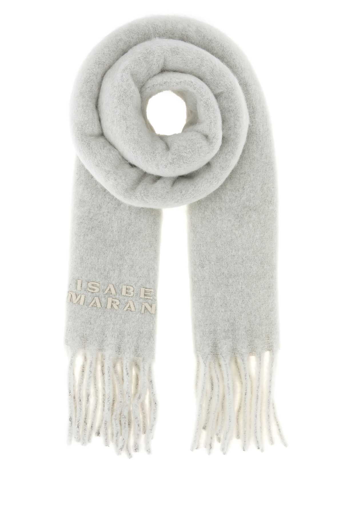 Isabel Marant Women Light Grey Alpaca Blend Firny Scarf