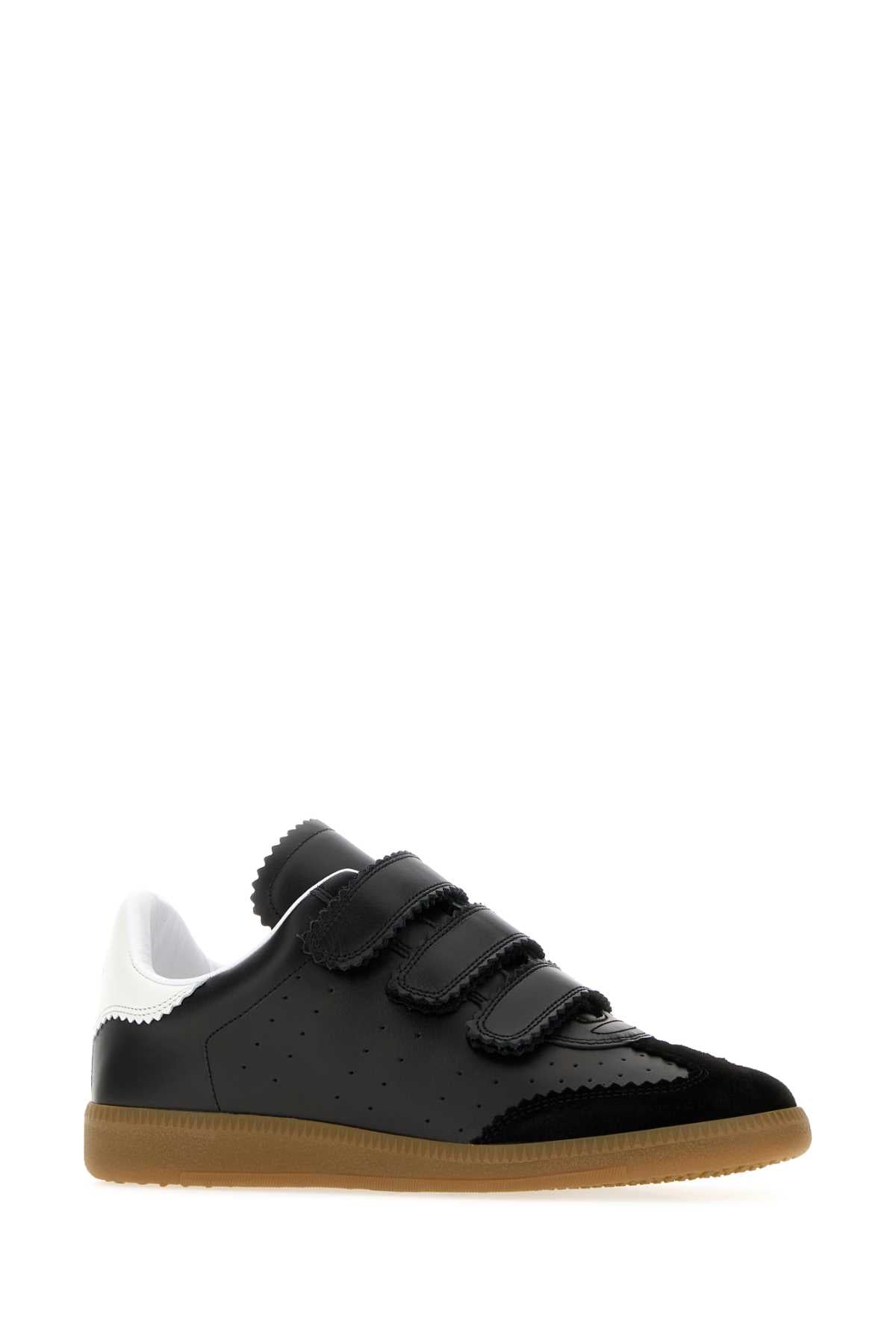 Isabel Marant Women Black Leather And Suede Classic Sneakers ISABEL MARANT
