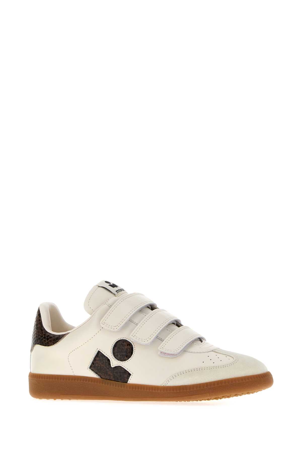Isabel Marant Women Chalk Leather Beth Sneakers ISABEL MARANT