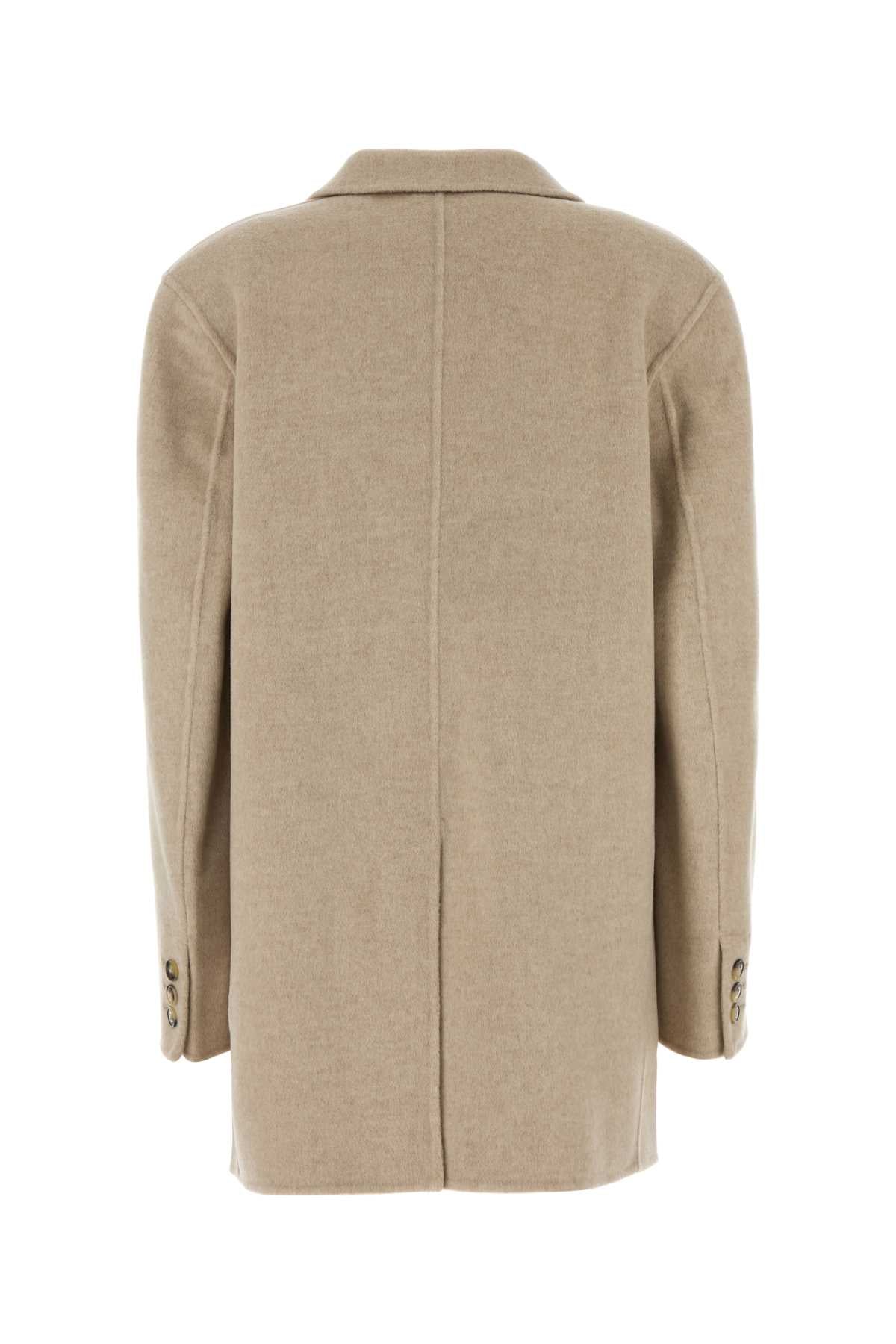 Isabel Marant Women Sand Wool Blend Oversize Colbya Blazer ISABEL MARANT