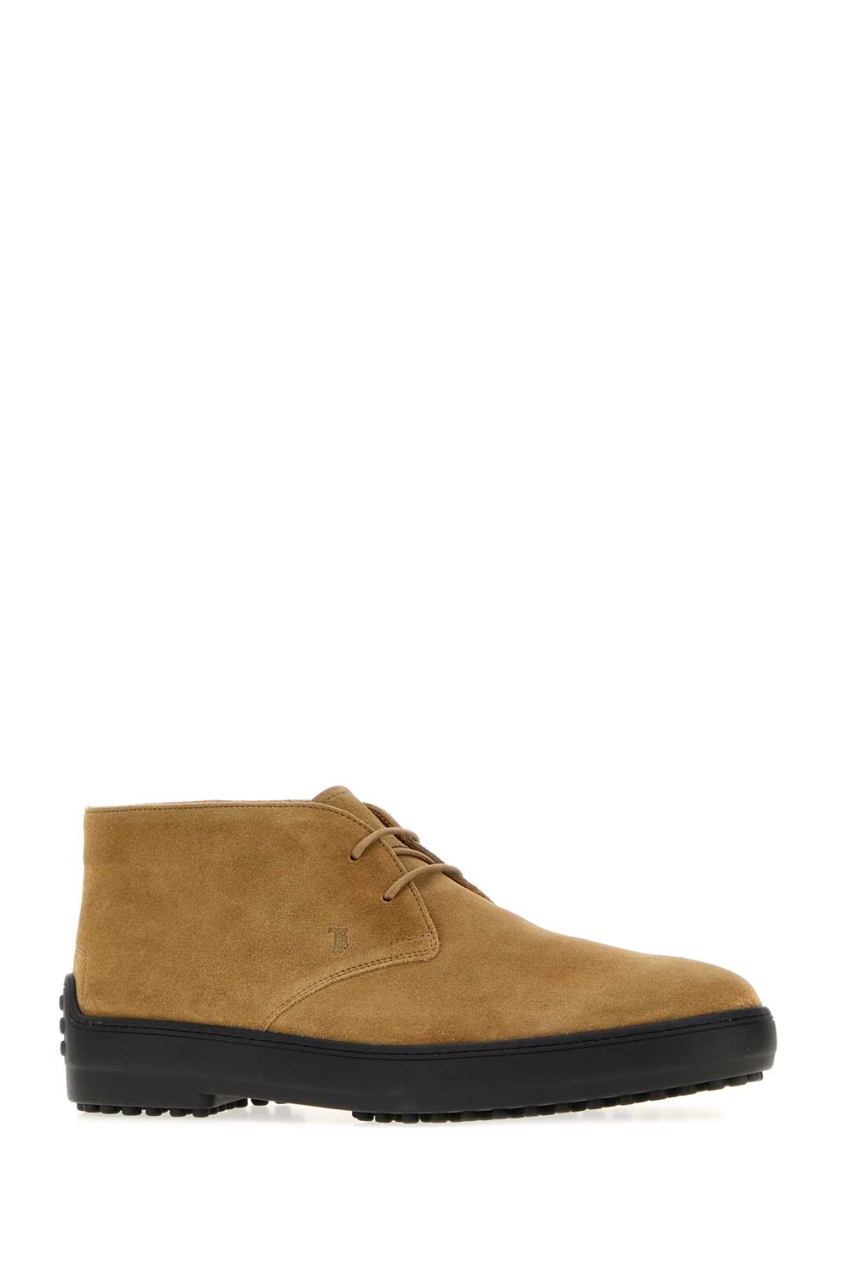 Tod's Men Camel Suede Ankle Boots TOD'S