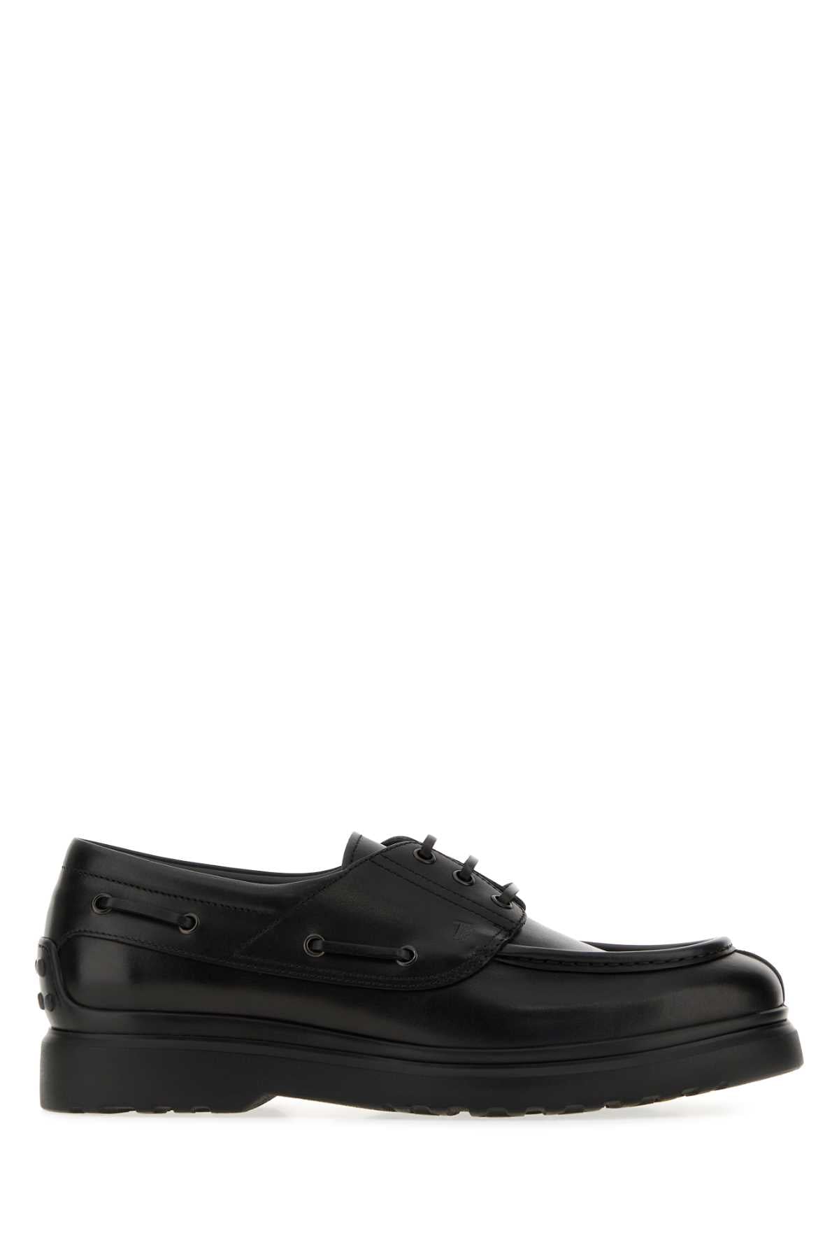 Tod's Men Black Leather Loafers TOD'S