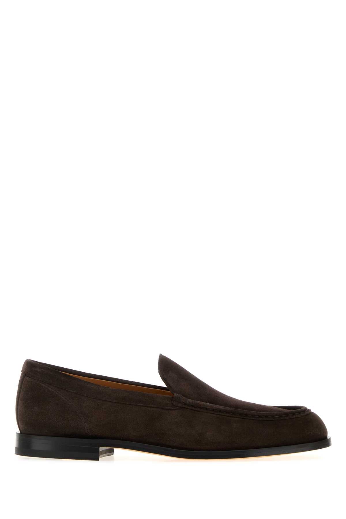 Tod's Men Dark Brown Suede Loafers TOD'S