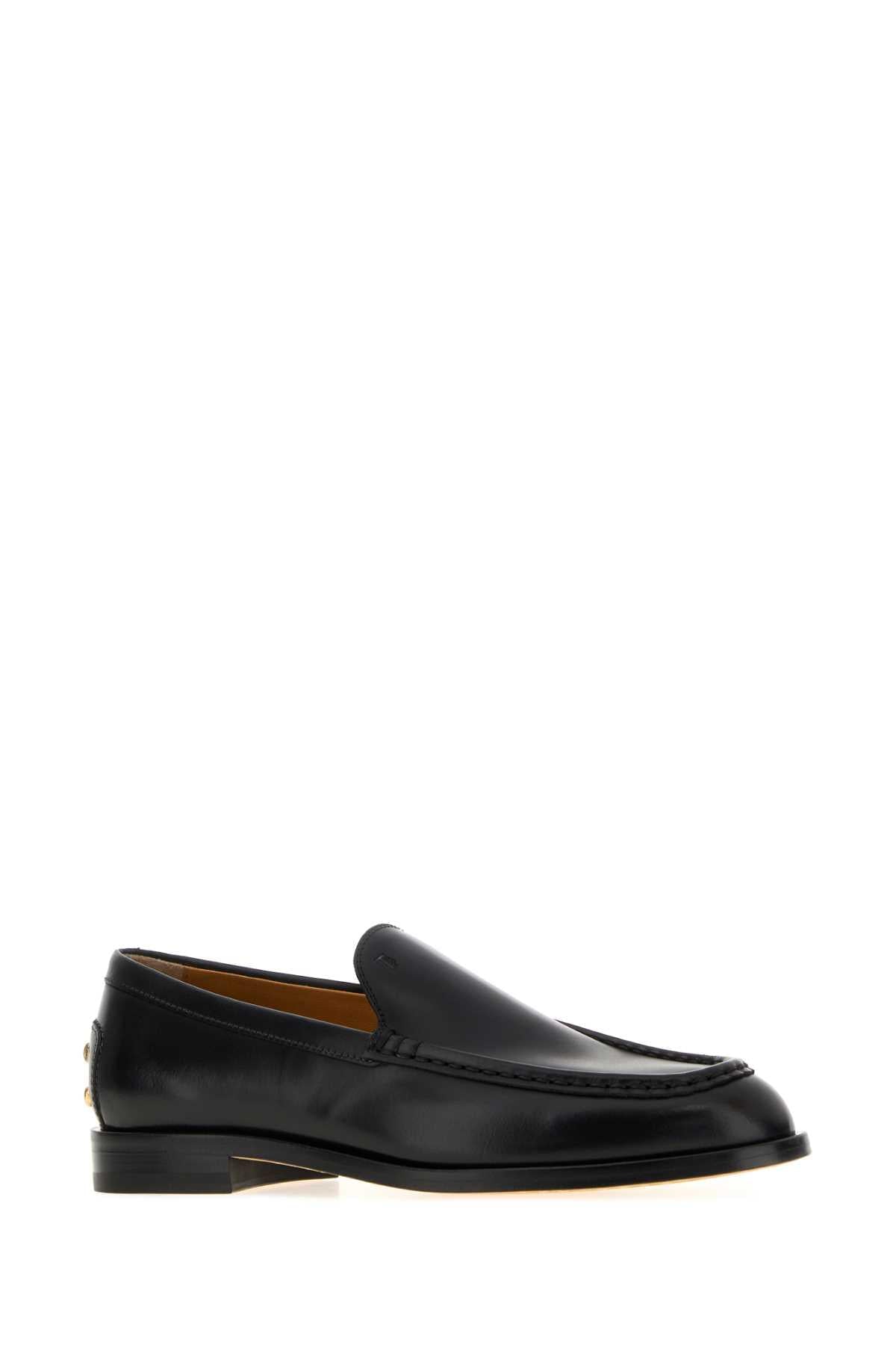 Tod's Women Black Leather Loafers TOD'S