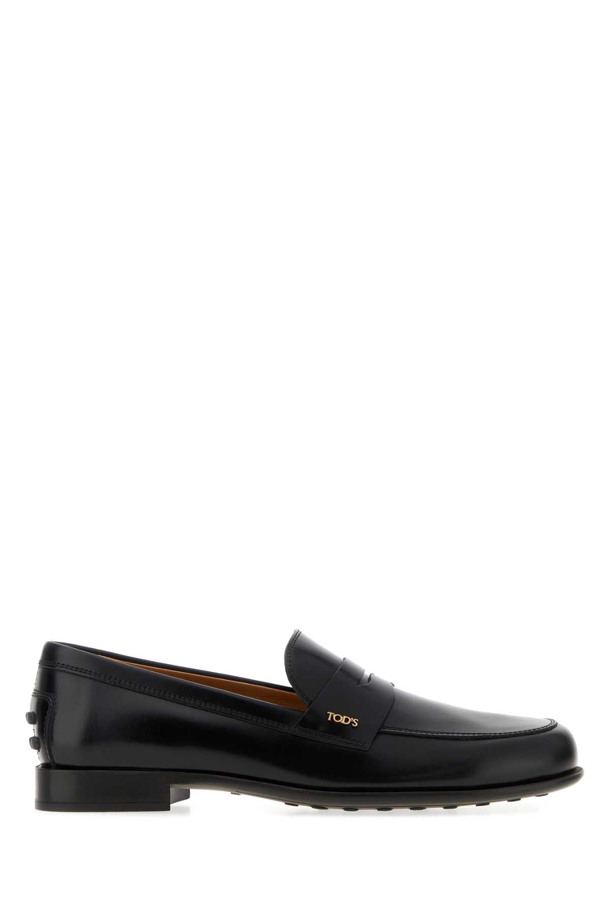 Tod's Women Black Leather Loafers TOD'S