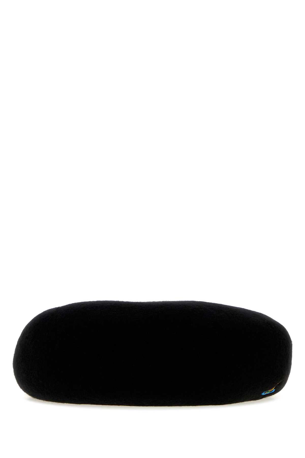 Vivienne Westwood Women Black Wool Beret VIVIENNE WESTWOOD