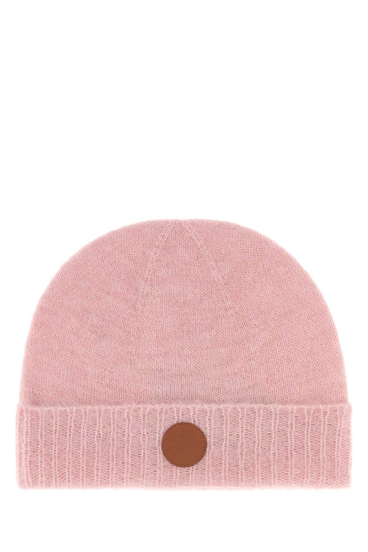 Vivienne Westwood Women Pink Alpaca Blend Fluffy Beanie Hat VIVIENNE WESTWOOD