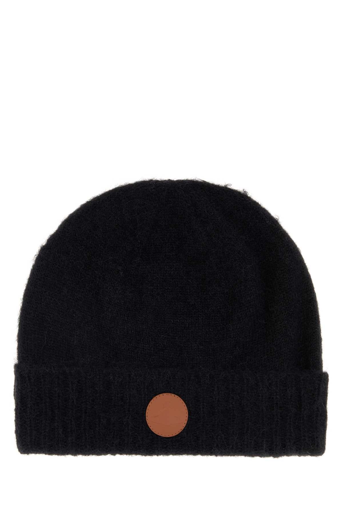 Vivienne Westwood Women Slate Alpaca Blend Fluffy Beanie Hat VIVIENNE WESTWOOD