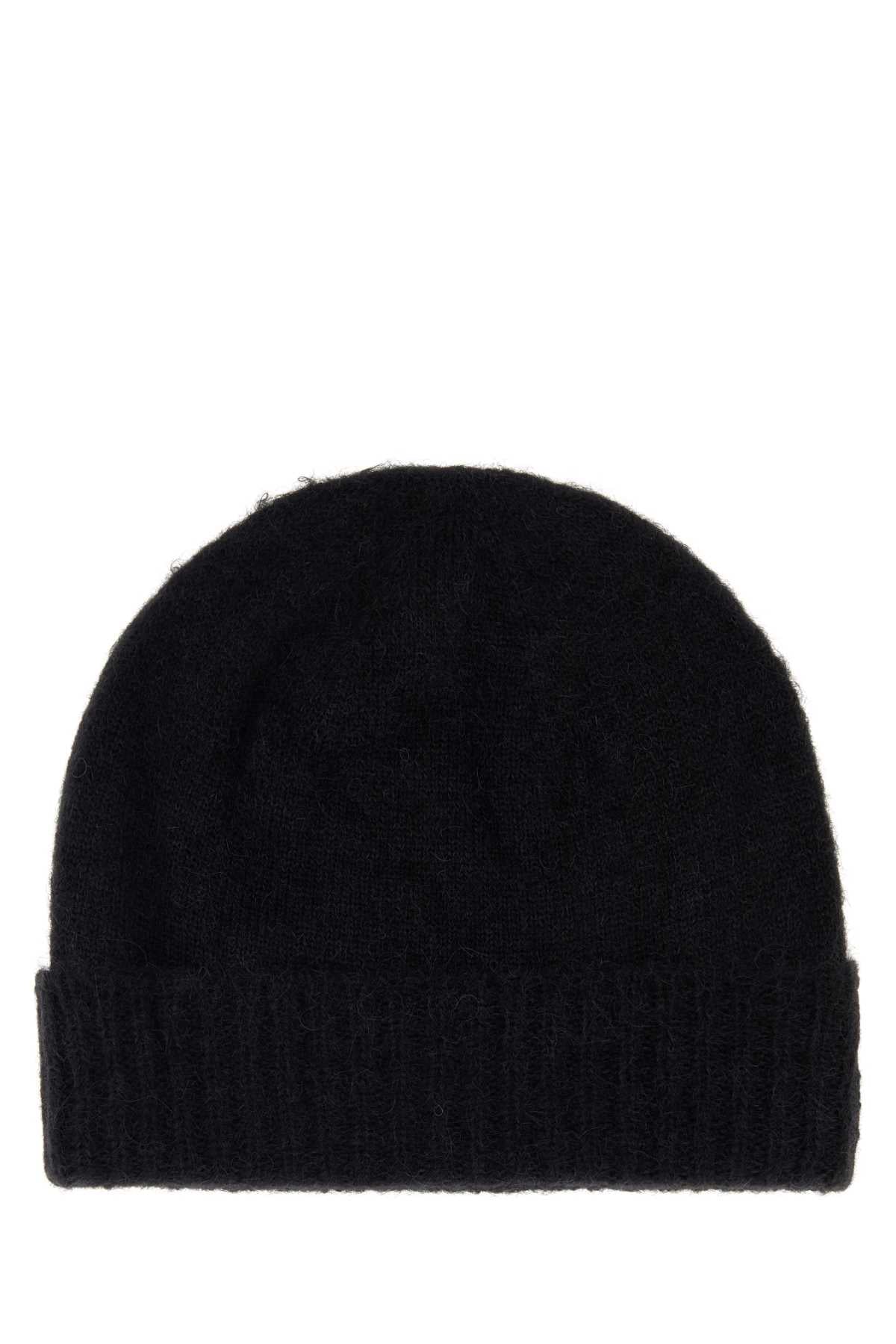 Vivienne Westwood Women Slate Alpaca Blend Fluffy Beanie Hat VIVIENNE WESTWOOD