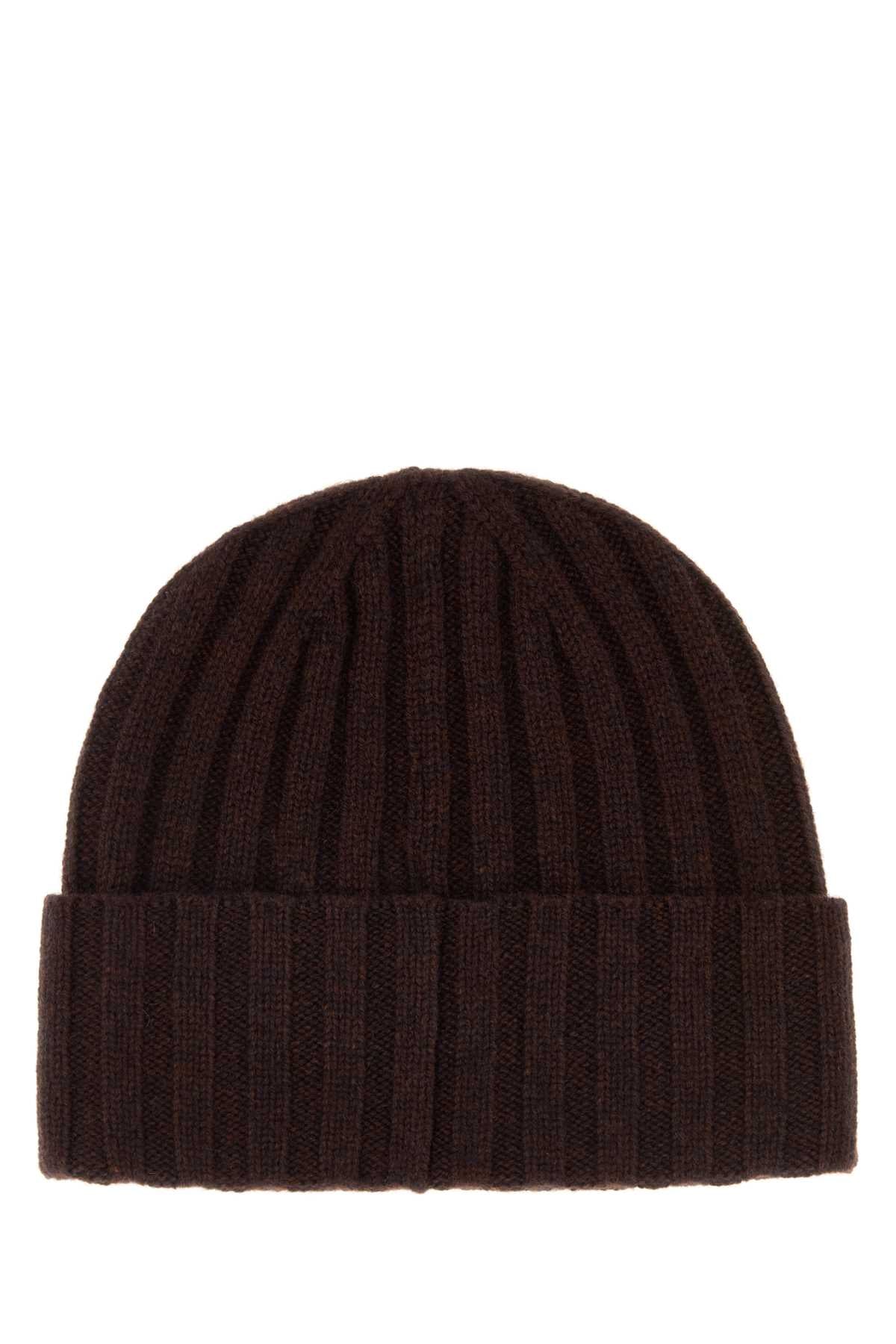 Vivienne Westwood Women Chocolate Cashmere Beanie Hat VIVIENNE WESTWOOD