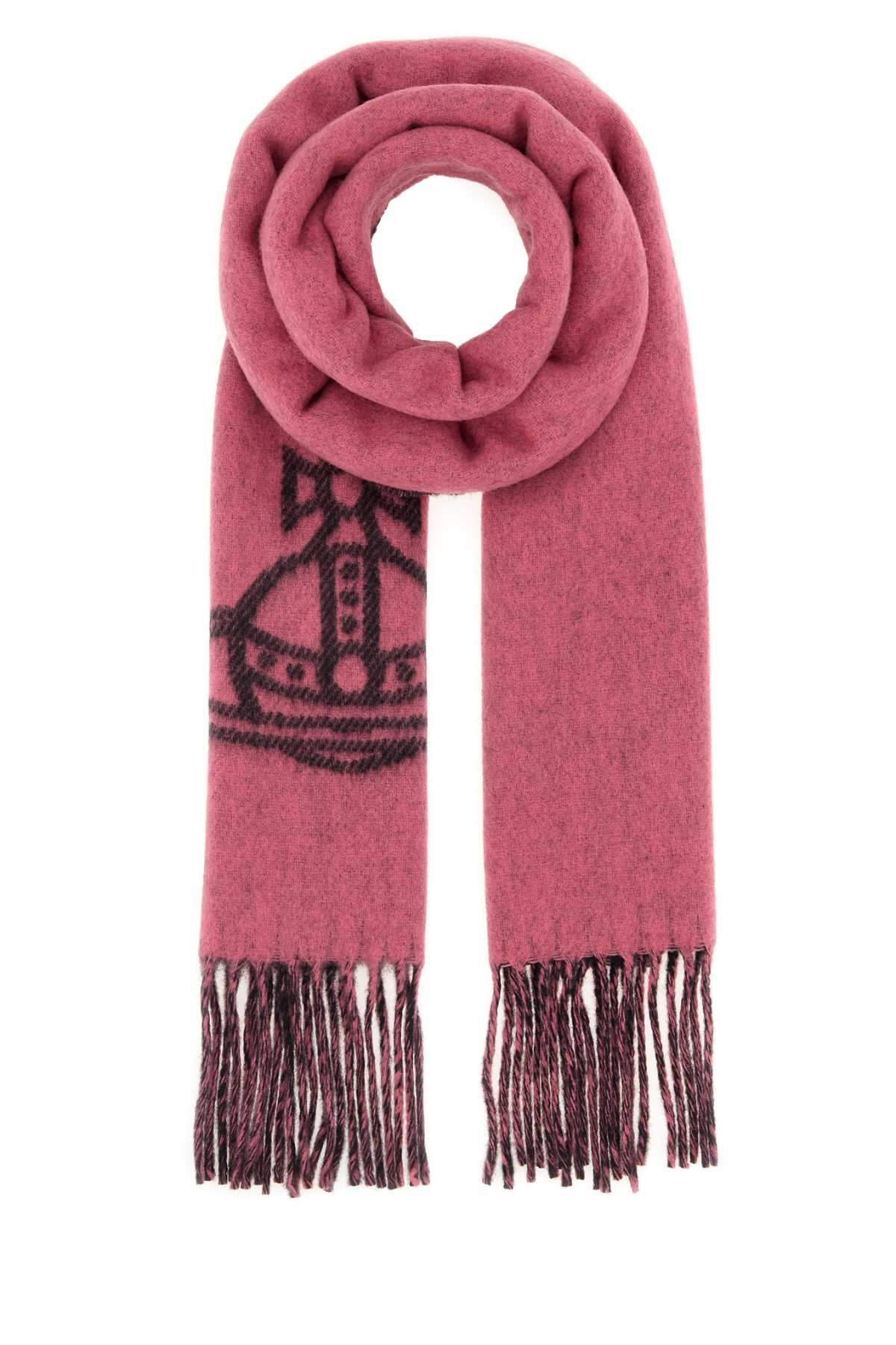 Vivienne Westwood Women Dark Pink Wool Scarf
