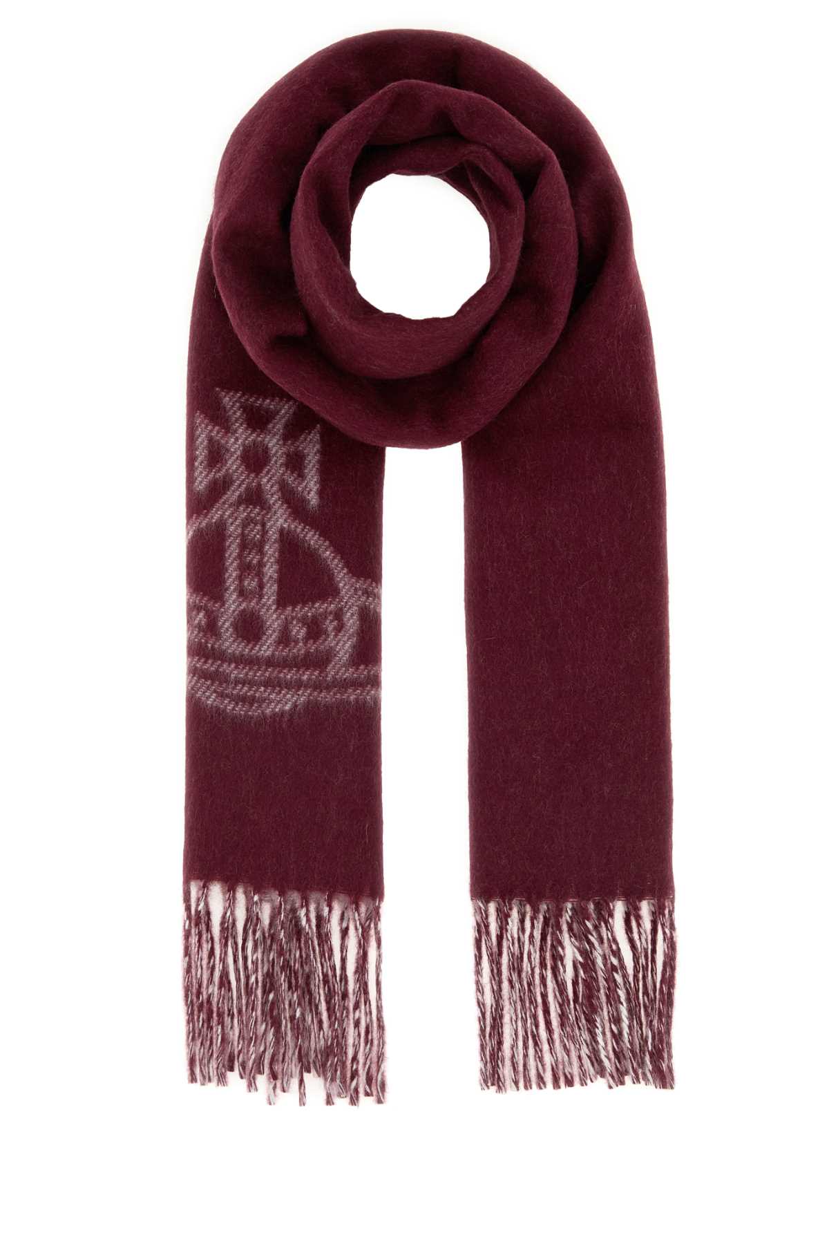 Vivienne Westwood Women Burgundy Wool Scarf