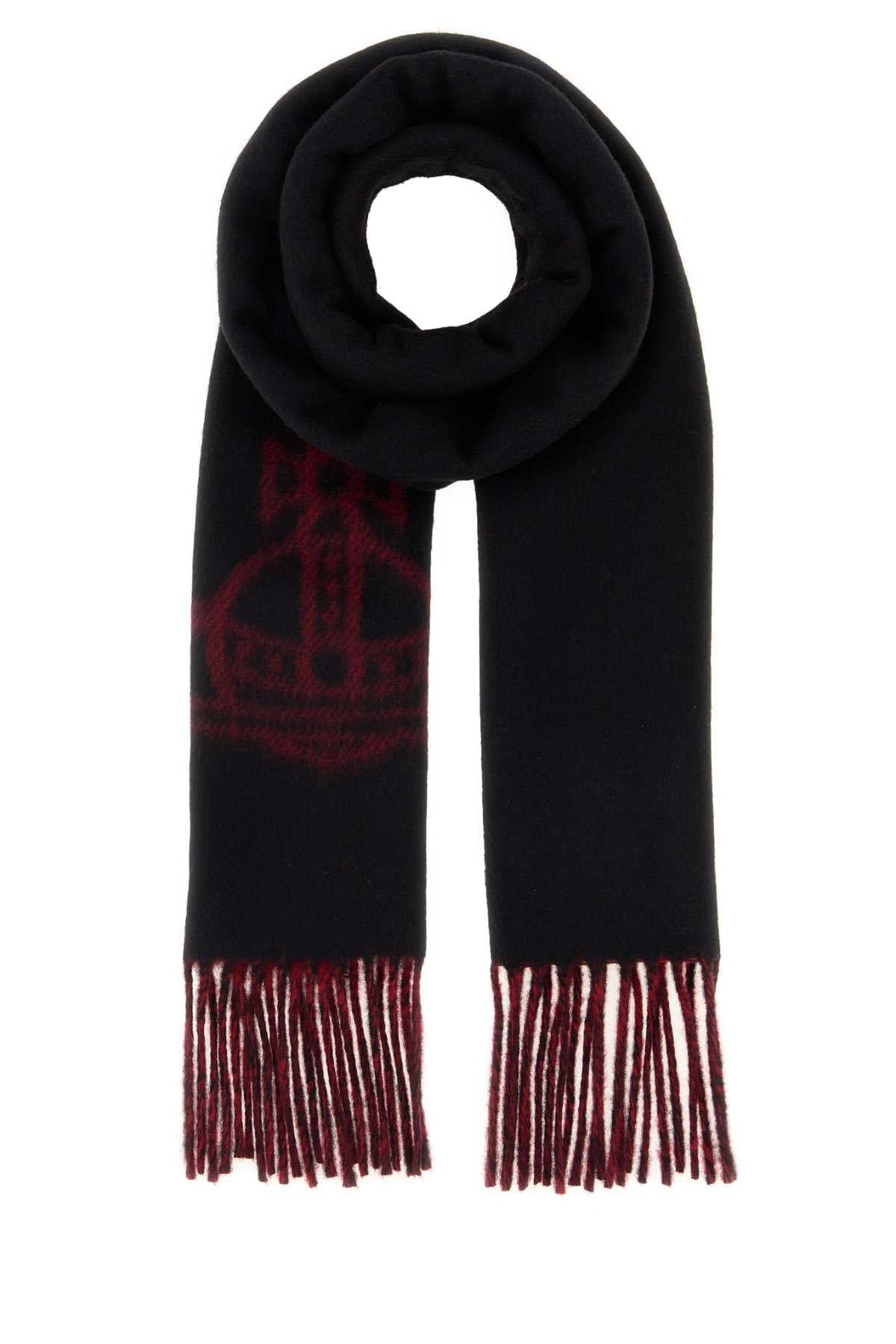 Vivienne Westwood Women Black Wool Scarf VIVIENNE WESTWOOD
