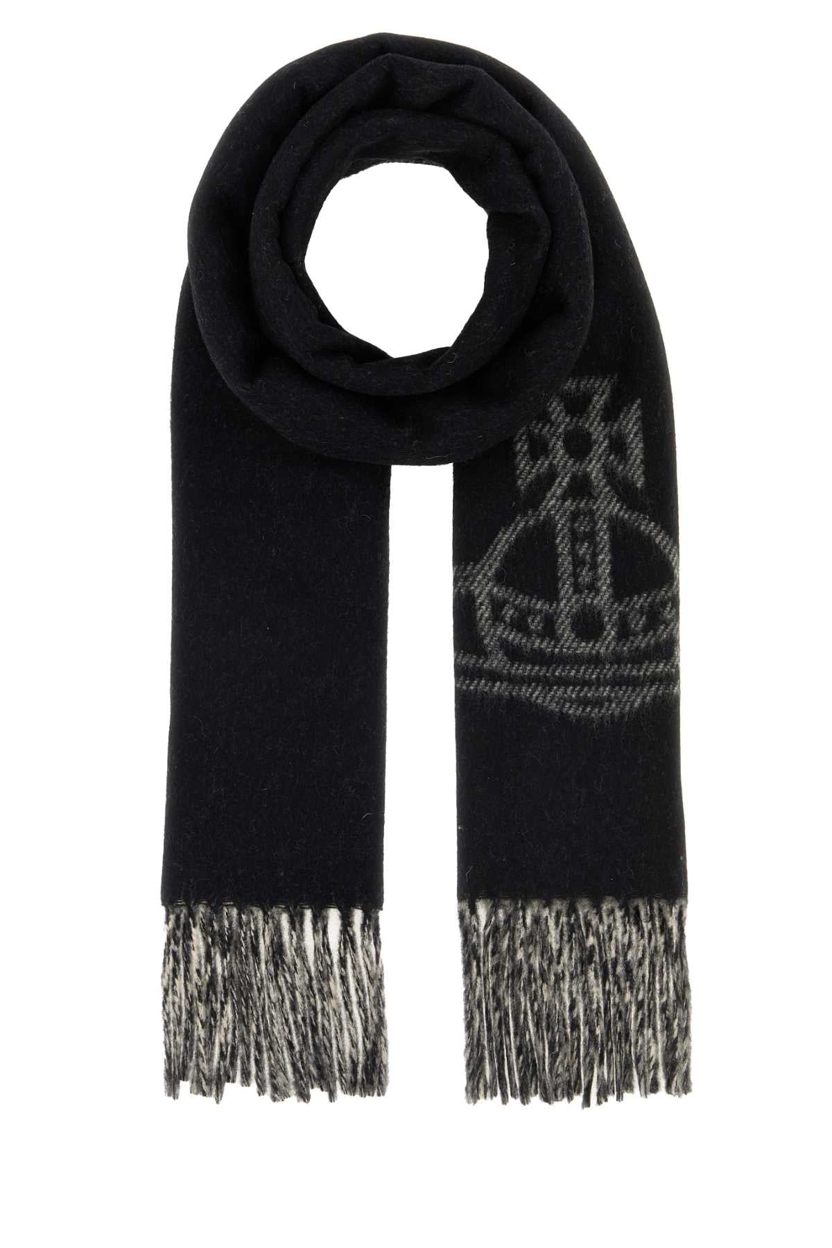 Vivienne Westwood Women Black Wool Scarf VIVIENNE WESTWOOD