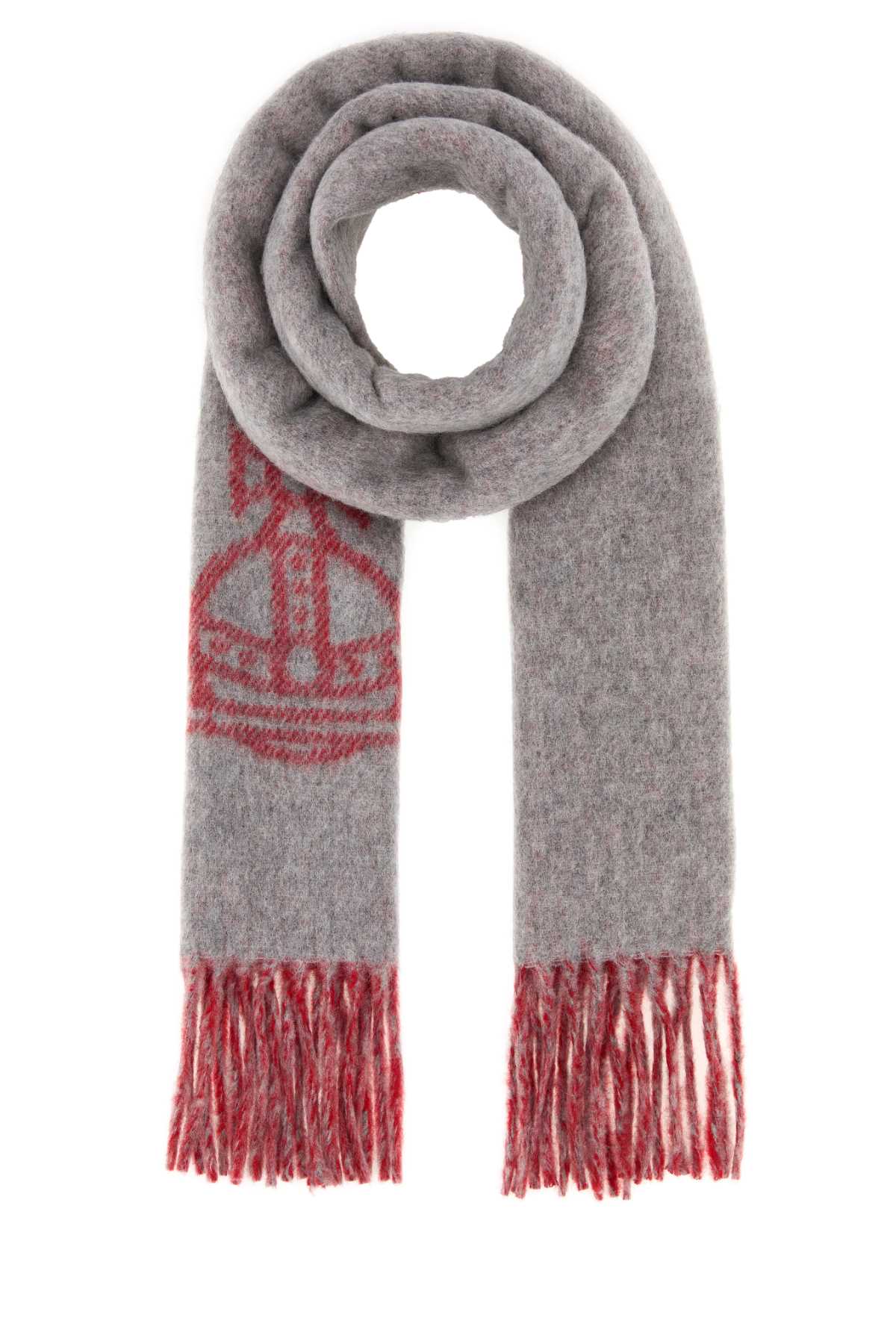 Vivienne Westwood Women Grey Wool Scarf VIVIENNE WESTWOOD