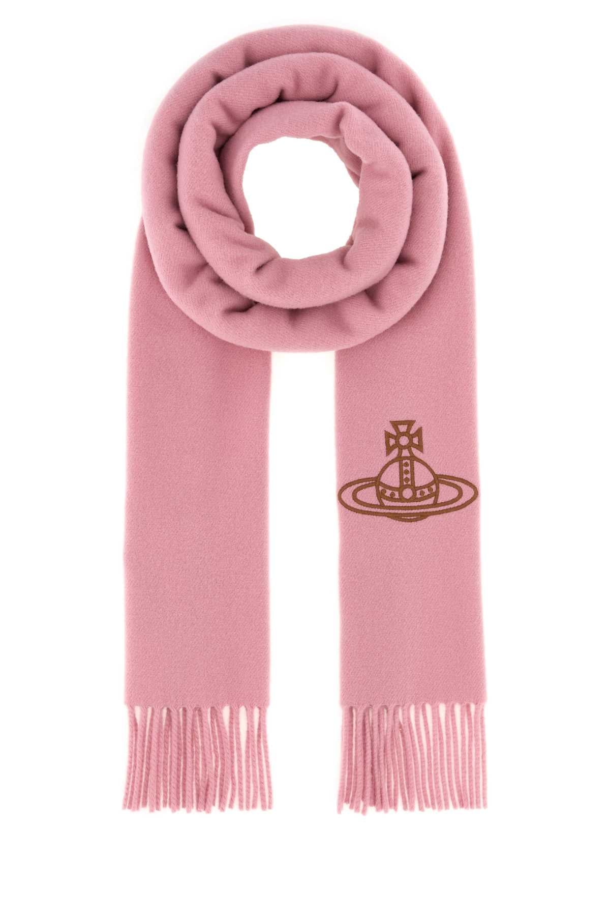Vivienne Westwood Women Pink Wool Scarf VIVIENNE WESTWOOD