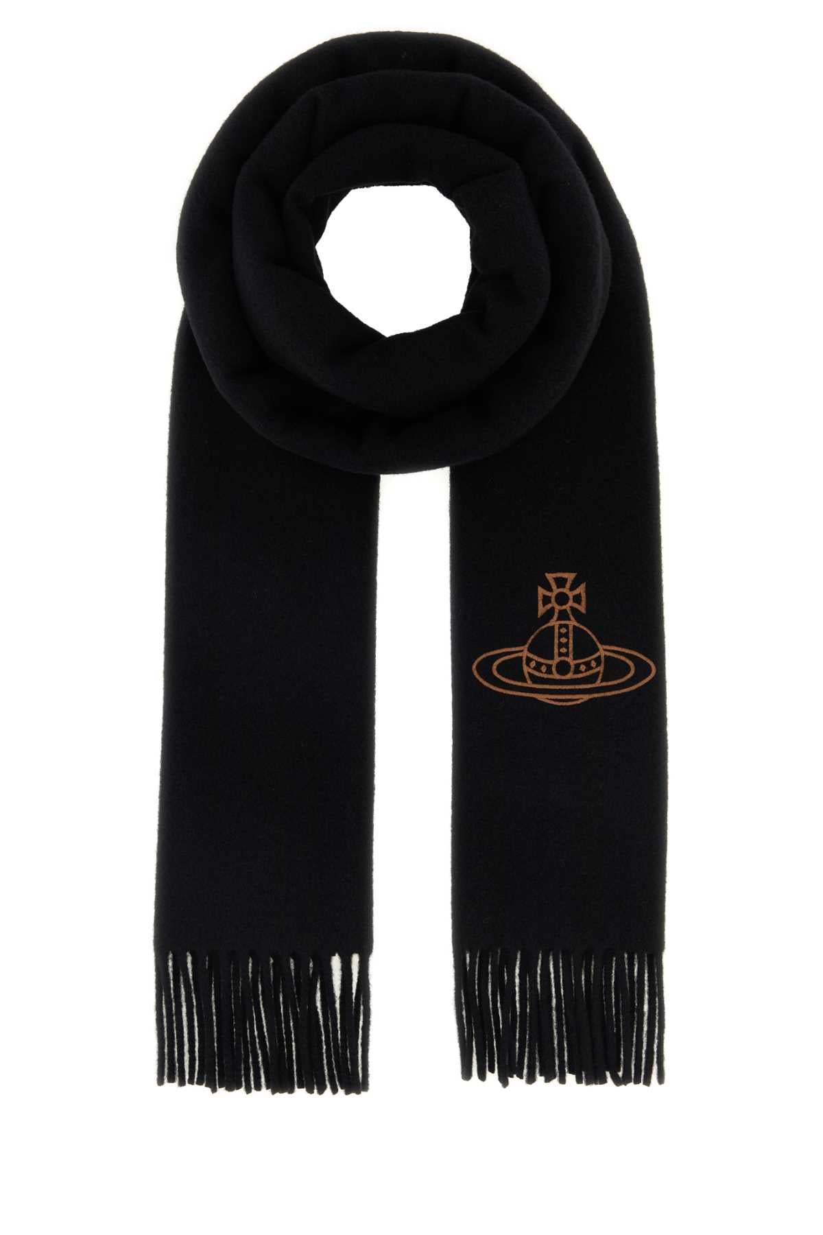 Vivienne Westwood Women Black Wool Scarf VIVIENNE WESTWOOD