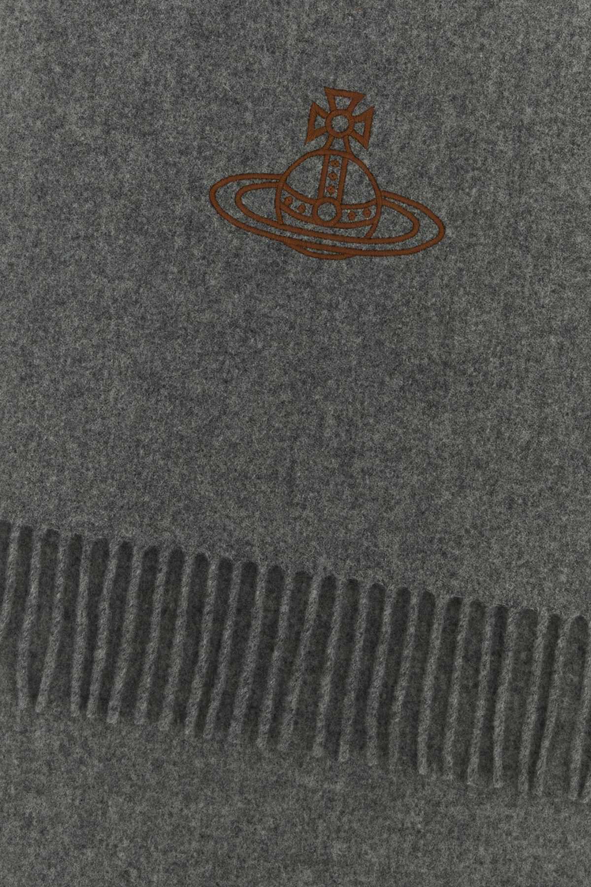 Vivienne Westwood Women Grey Wool Scarf VIVIENNE WESTWOOD