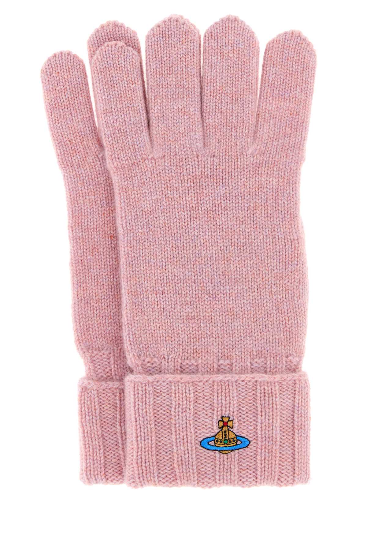 Vivienne Westwood Women Pink Cashmere Gloves VIVIENNE WESTWOOD