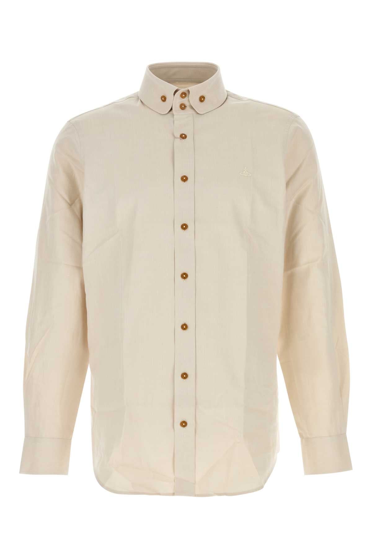 Vivienne Westwood Men Sand Cotton Shirt VIVIENNE WESTWOOD