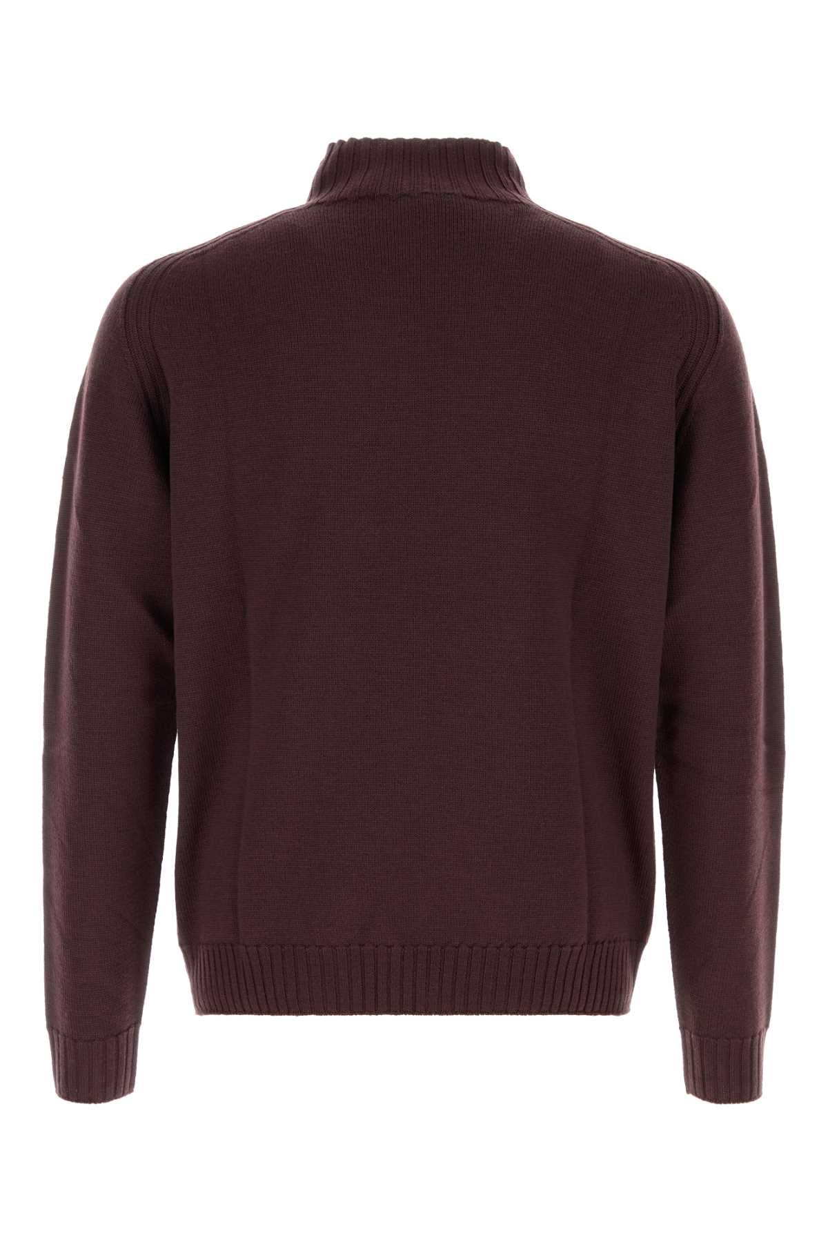 Vivienne Westwood Men Aubergine Wool Fisherman Sweater VIVIENNE WESTWOOD