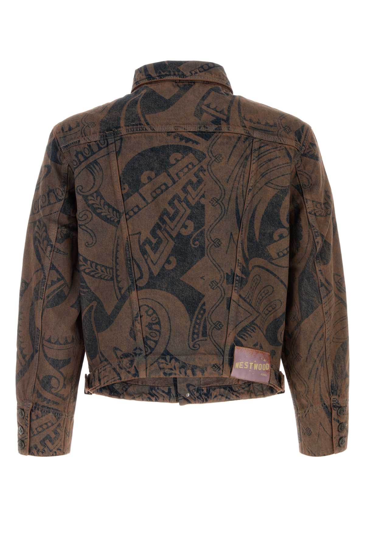 Vivienne Westwood Men Printed Denim Stormrider Jacket VIVIENNE WESTWOOD