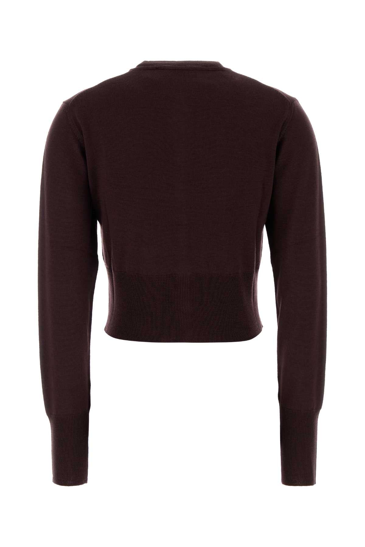 Vivienne Westwood Women Aubergine Wool Bea Cardigan VIVIENNE WESTWOOD