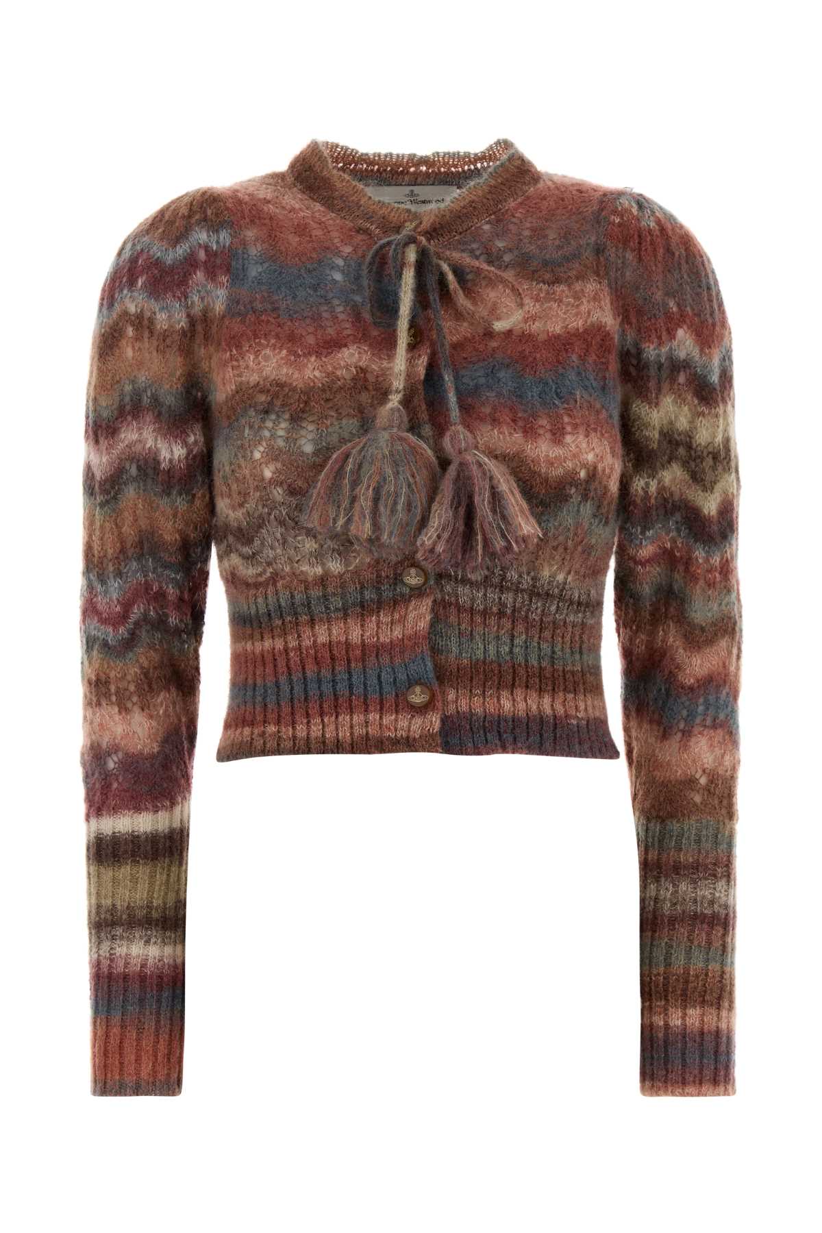 Vivienne Westwood Women Multicolor Mohair Blend Flora Cardigan VIVIENNE WESTWOOD