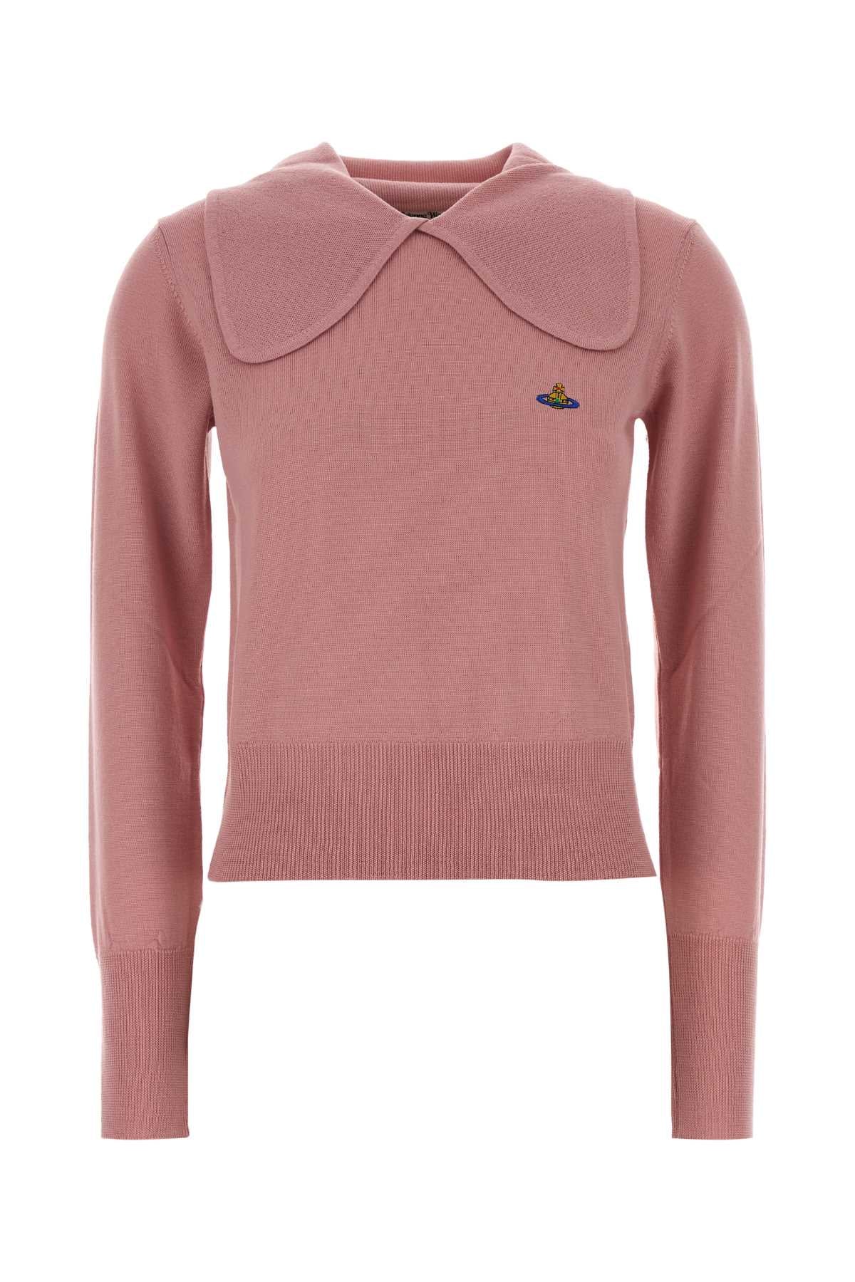 Vivienne Westwood Women Pink Wool Polo Shirt VIVIENNE WESTWOOD